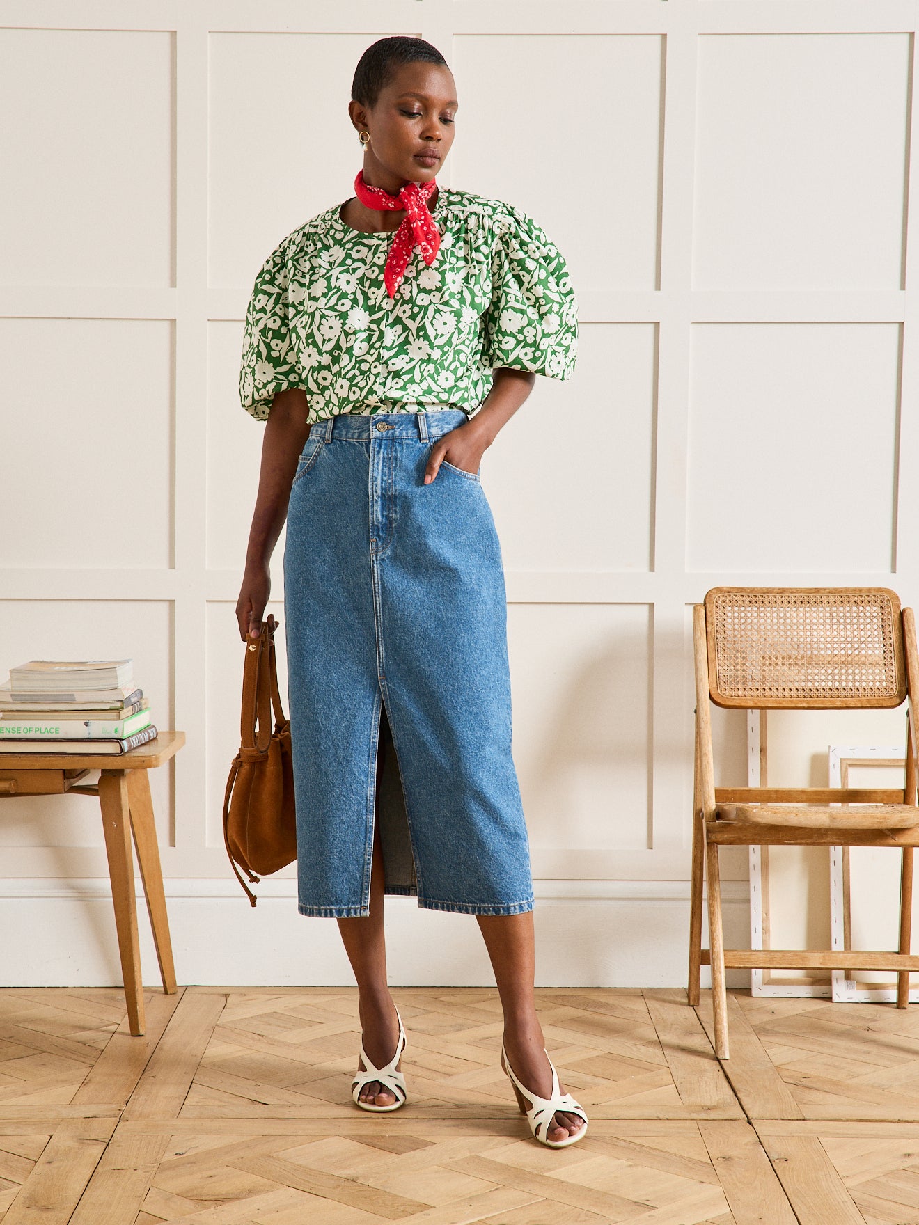 Mi Longue Jupe Boutonnée Zara Jupe En Jean Look Look Avec Une Jupe En