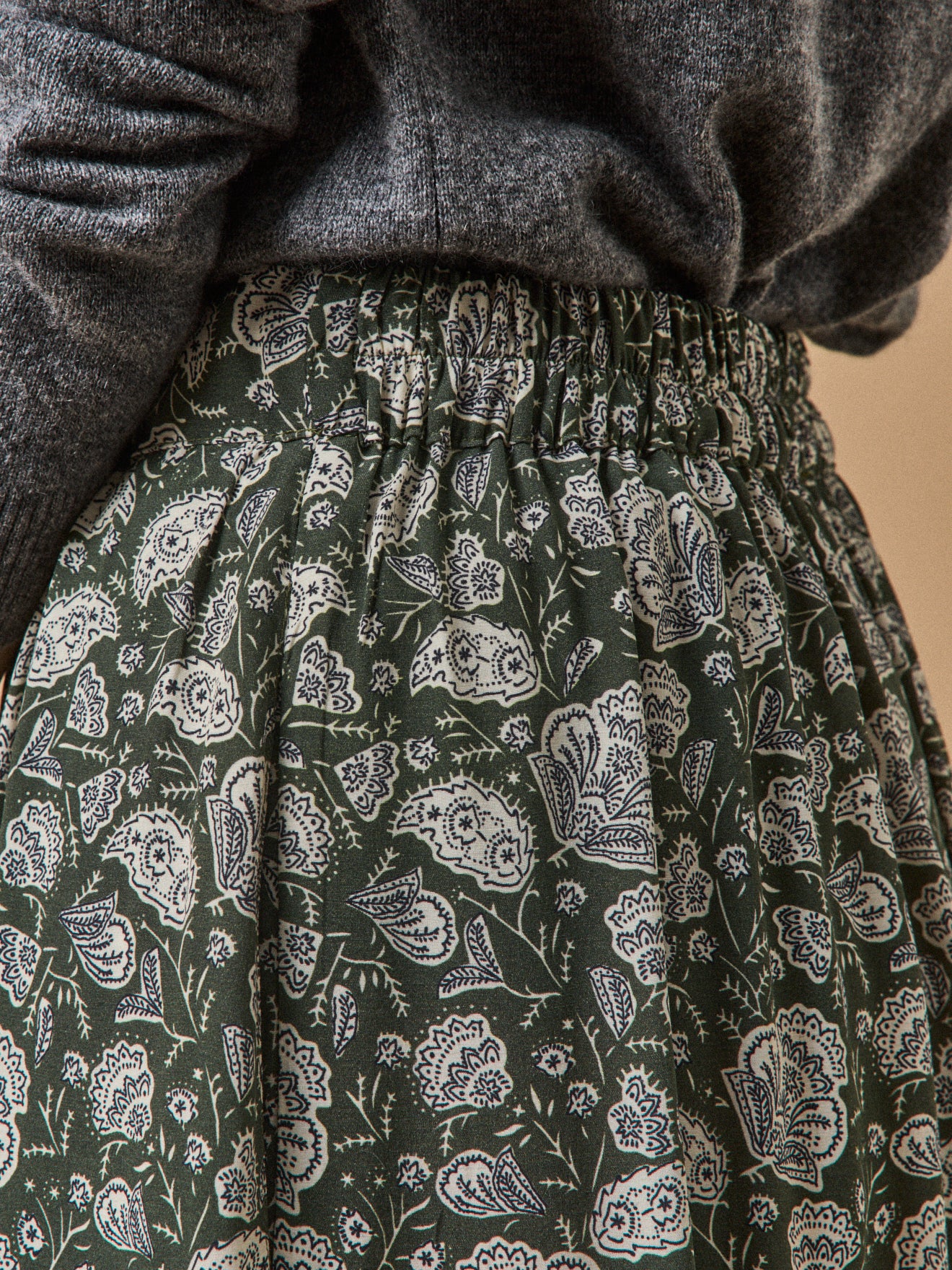 Jupe volantée mi-longue femme imprimé Lilith