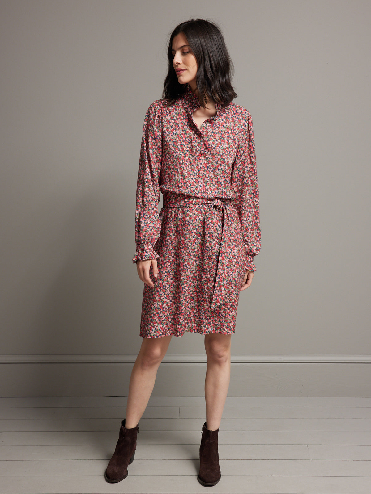 Robe col froufrou femme tissu Liberty - Limited Collection