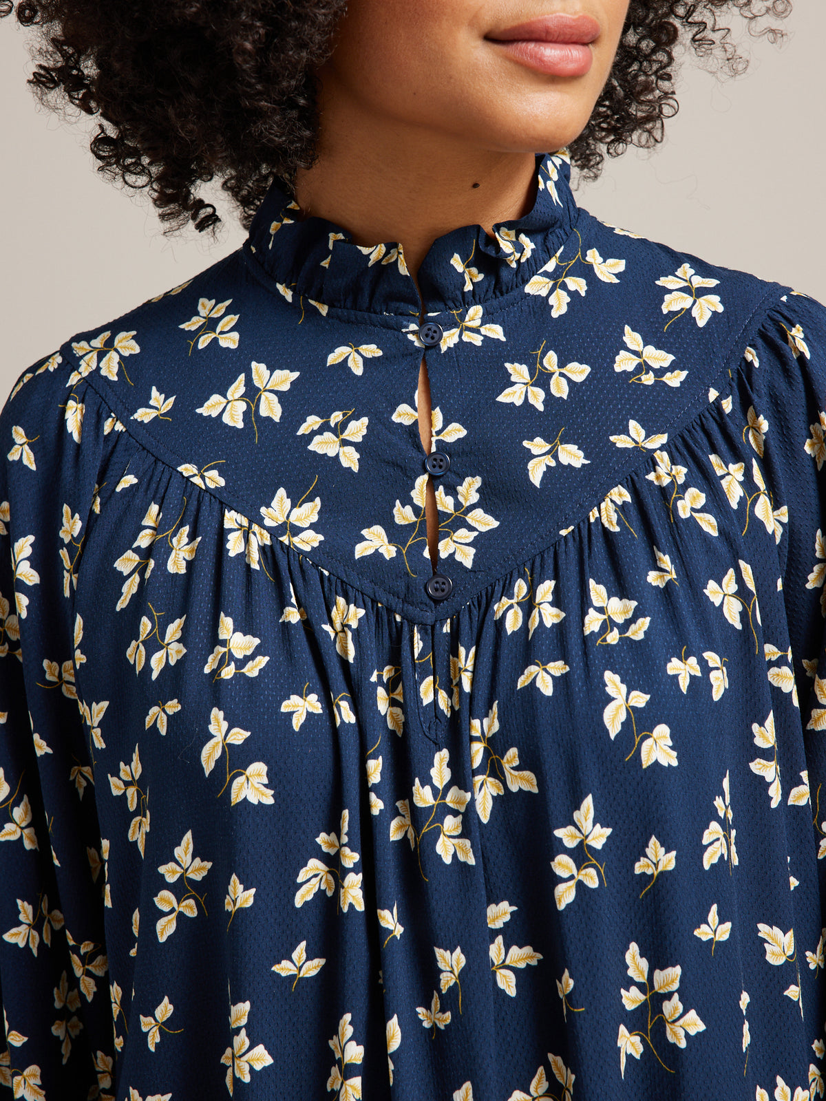 Robe courte femme en viscose dobby imprimé Isabel