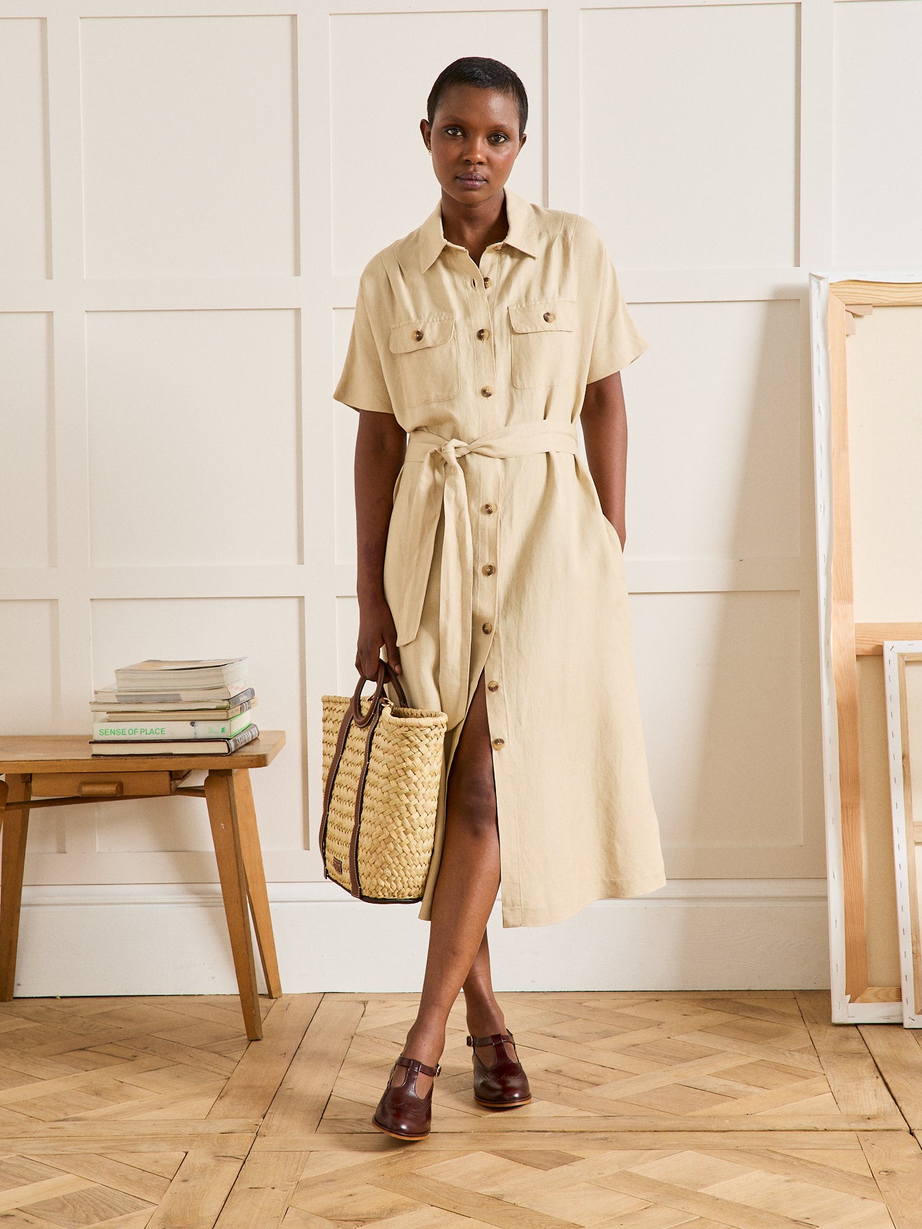 robe saharienne femme beige
