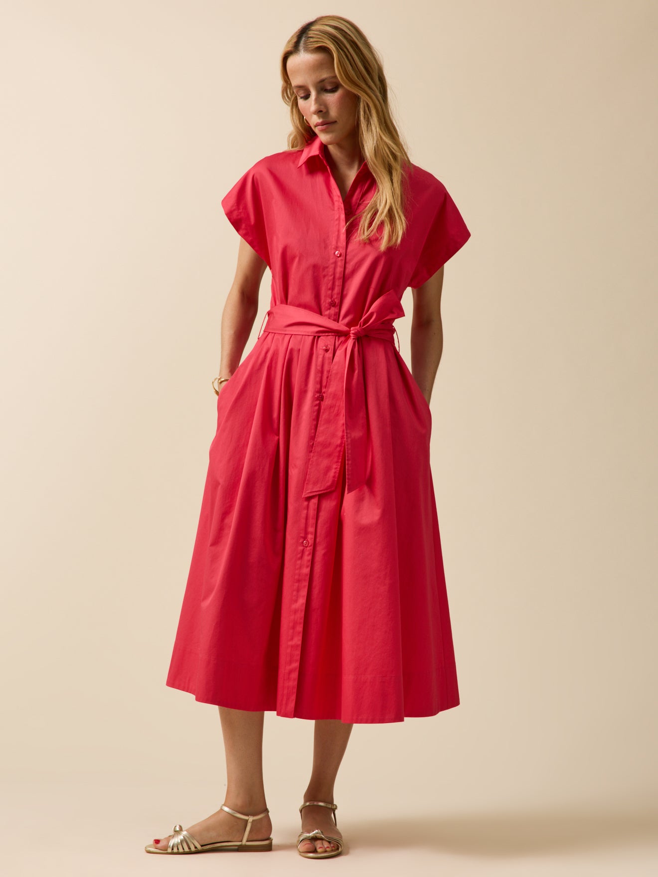 Robe cérémonie femme popeline satinée