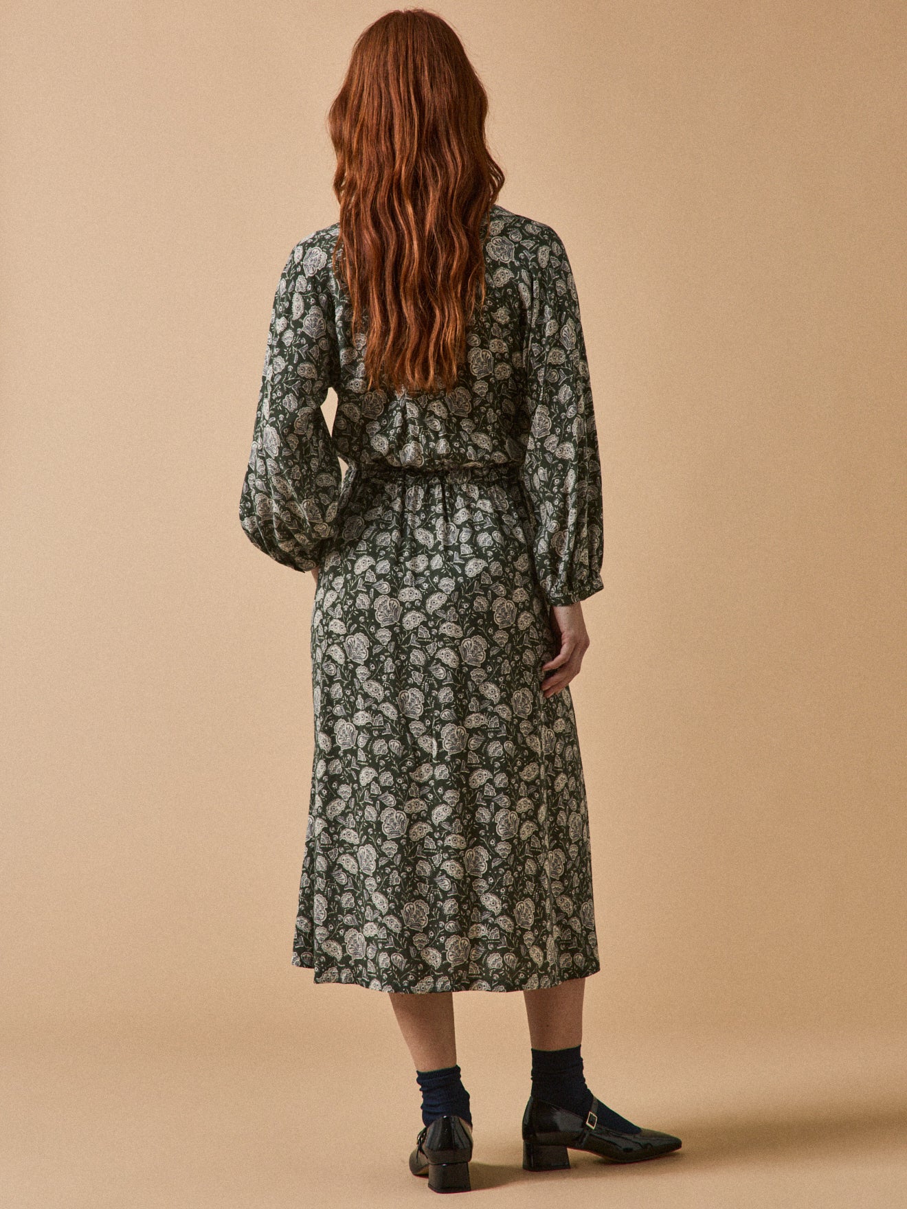 Robe mi-longue femme imprimé Lilith