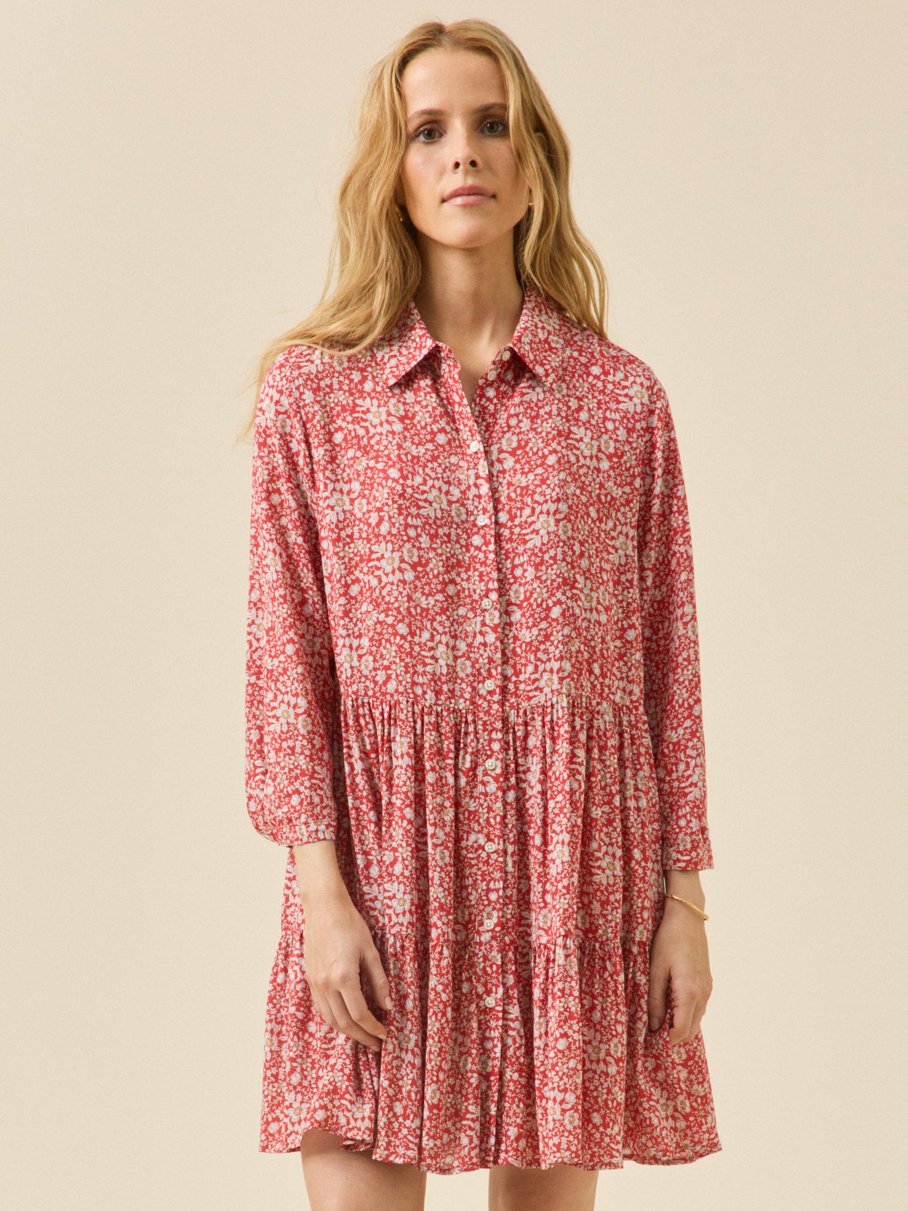 Robe courte volant femme tissu Liberty - Limited Collection