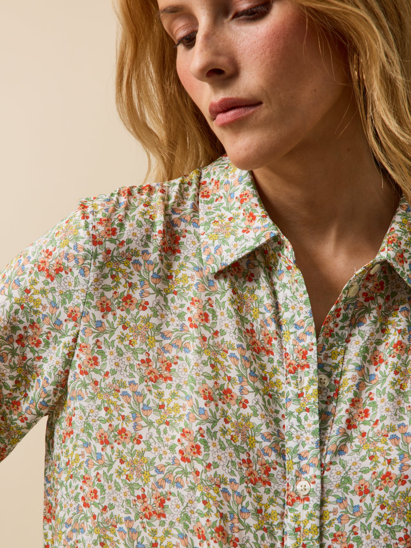 Robe courte volant femme tissu Liberty - Limited Collection