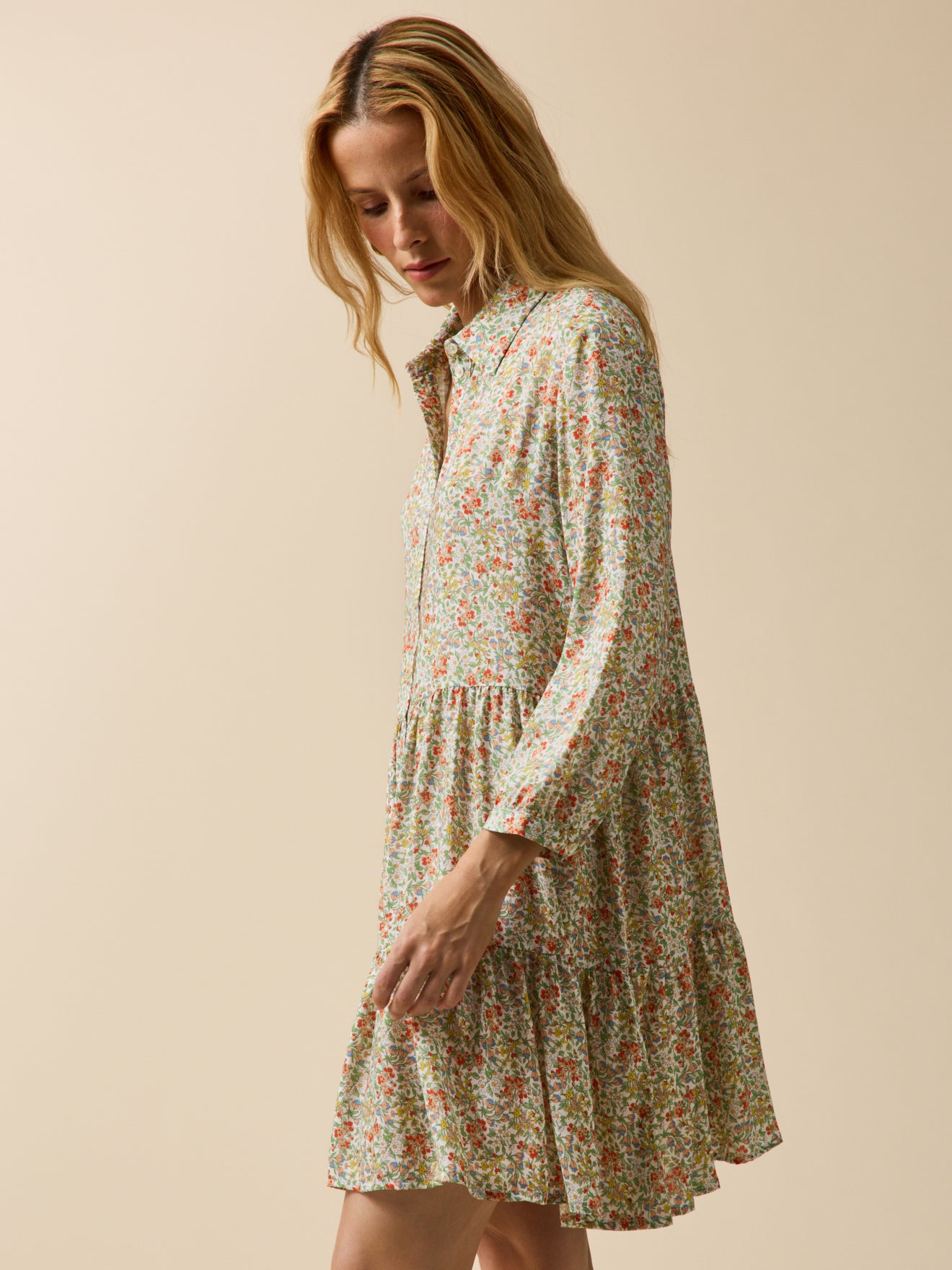 Robe courte volant femme tissu Liberty - Limited Collection