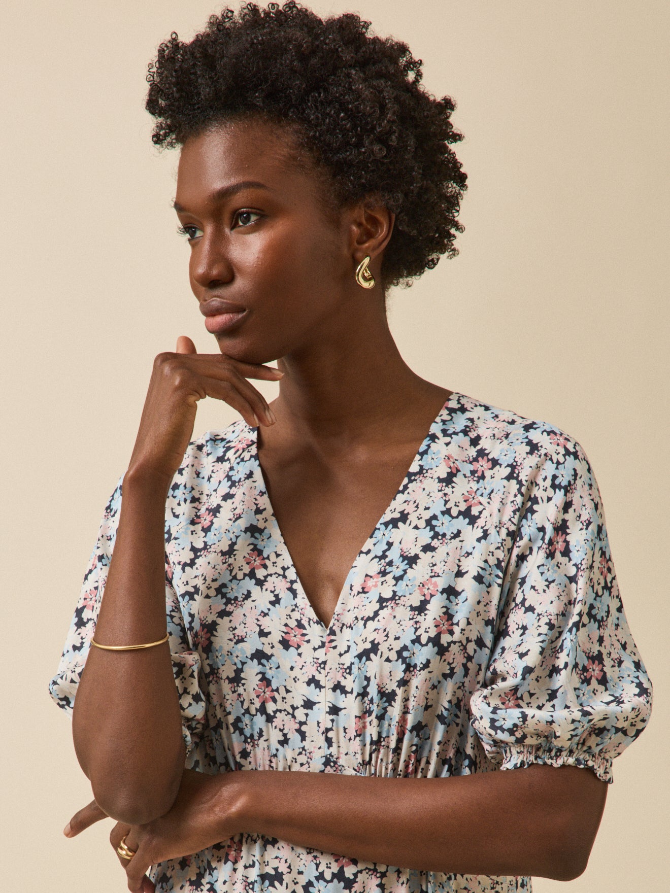 Robe longue femme imprimé Fleurs Pop