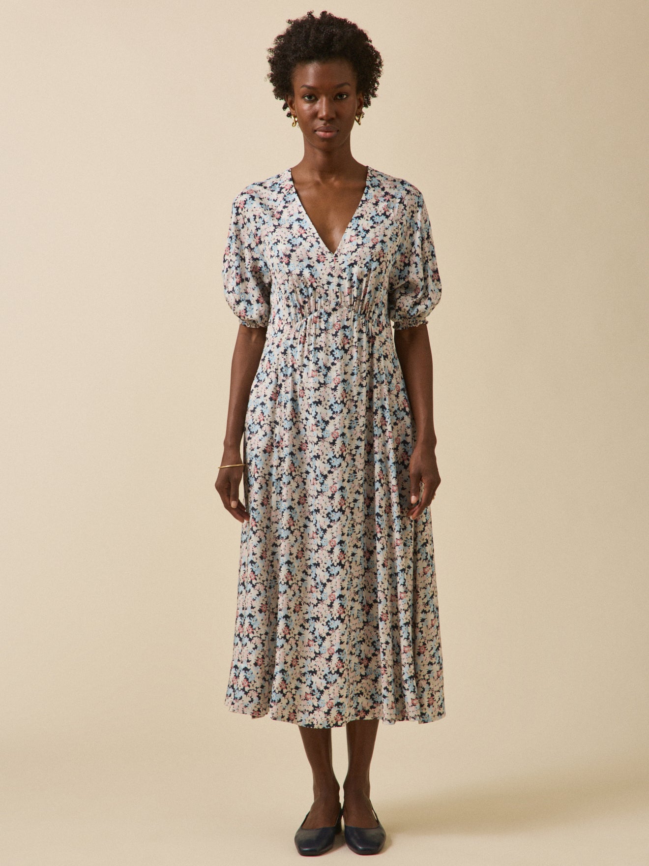 Robe longue femme imprimé Fleurs Pop