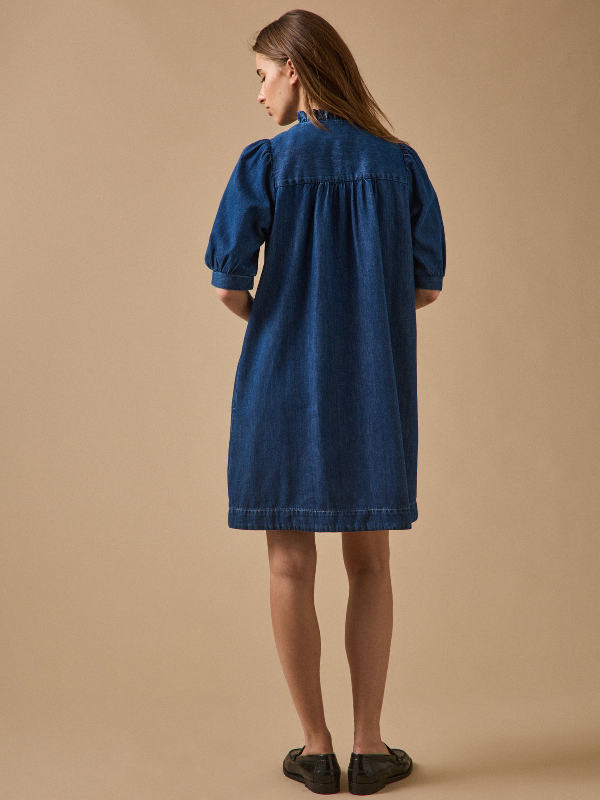 Robe courte jean femme