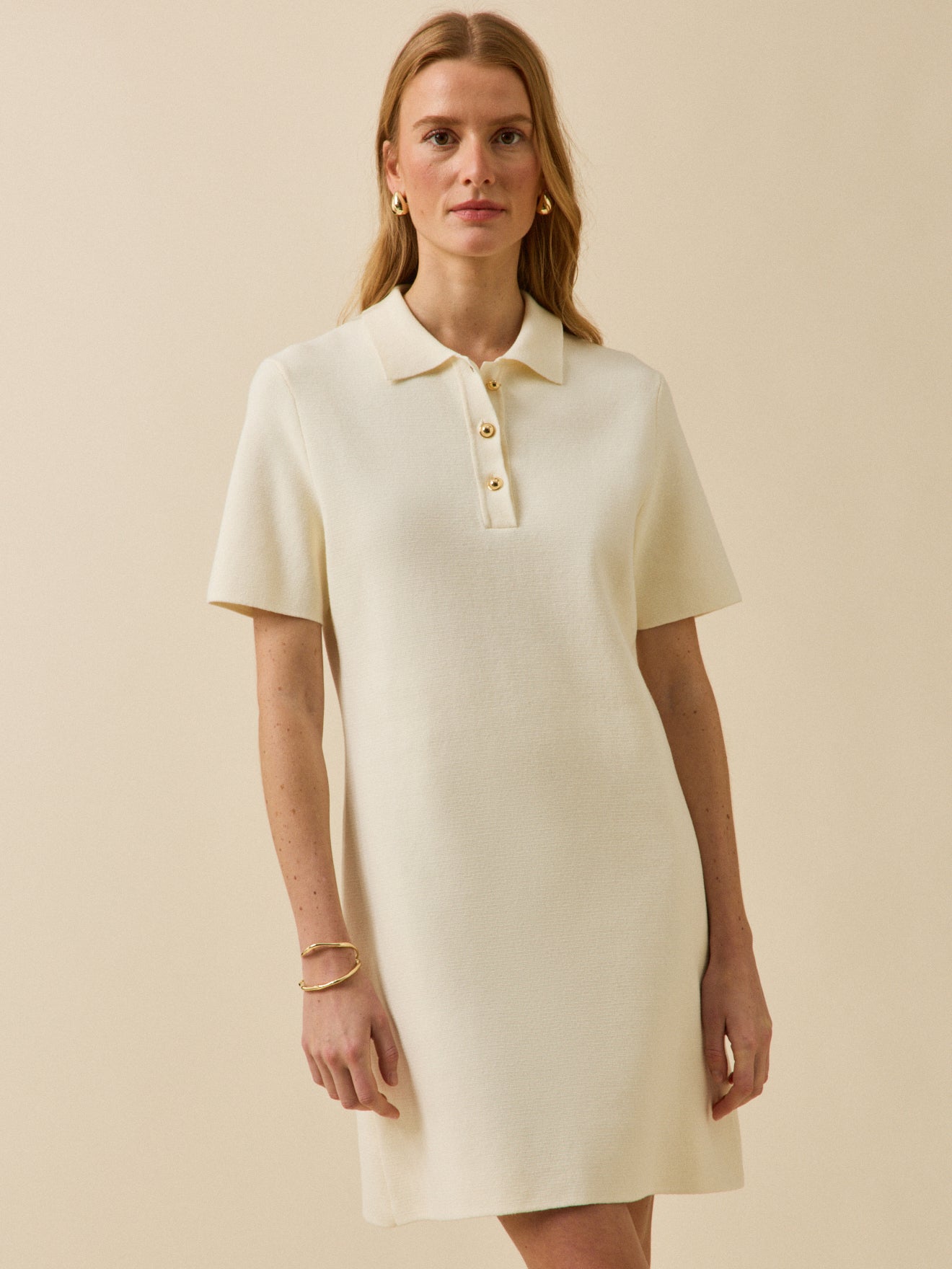 Robe polo courte maille milano femme