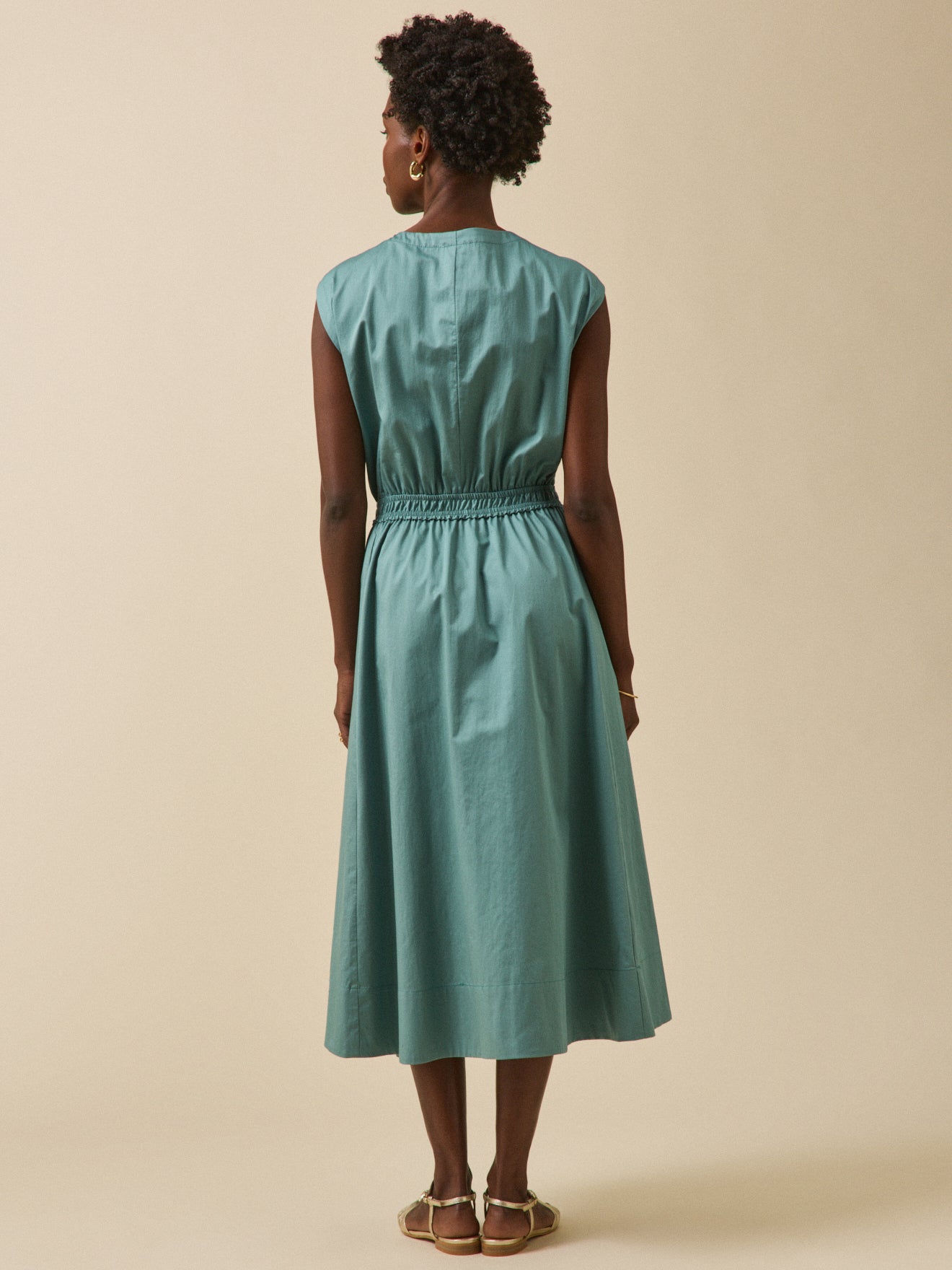 Robe longue cérémonie femme popeline satinée