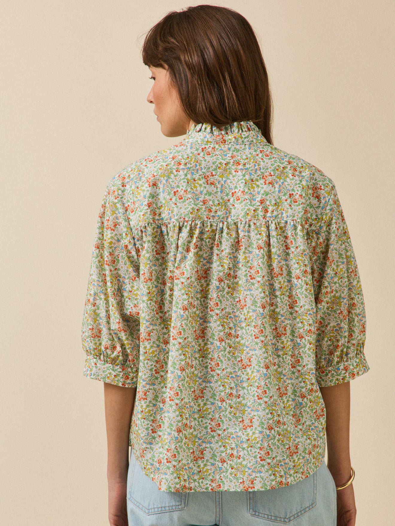 Blouse col volanté femme tissu Liberty - Limited Collection