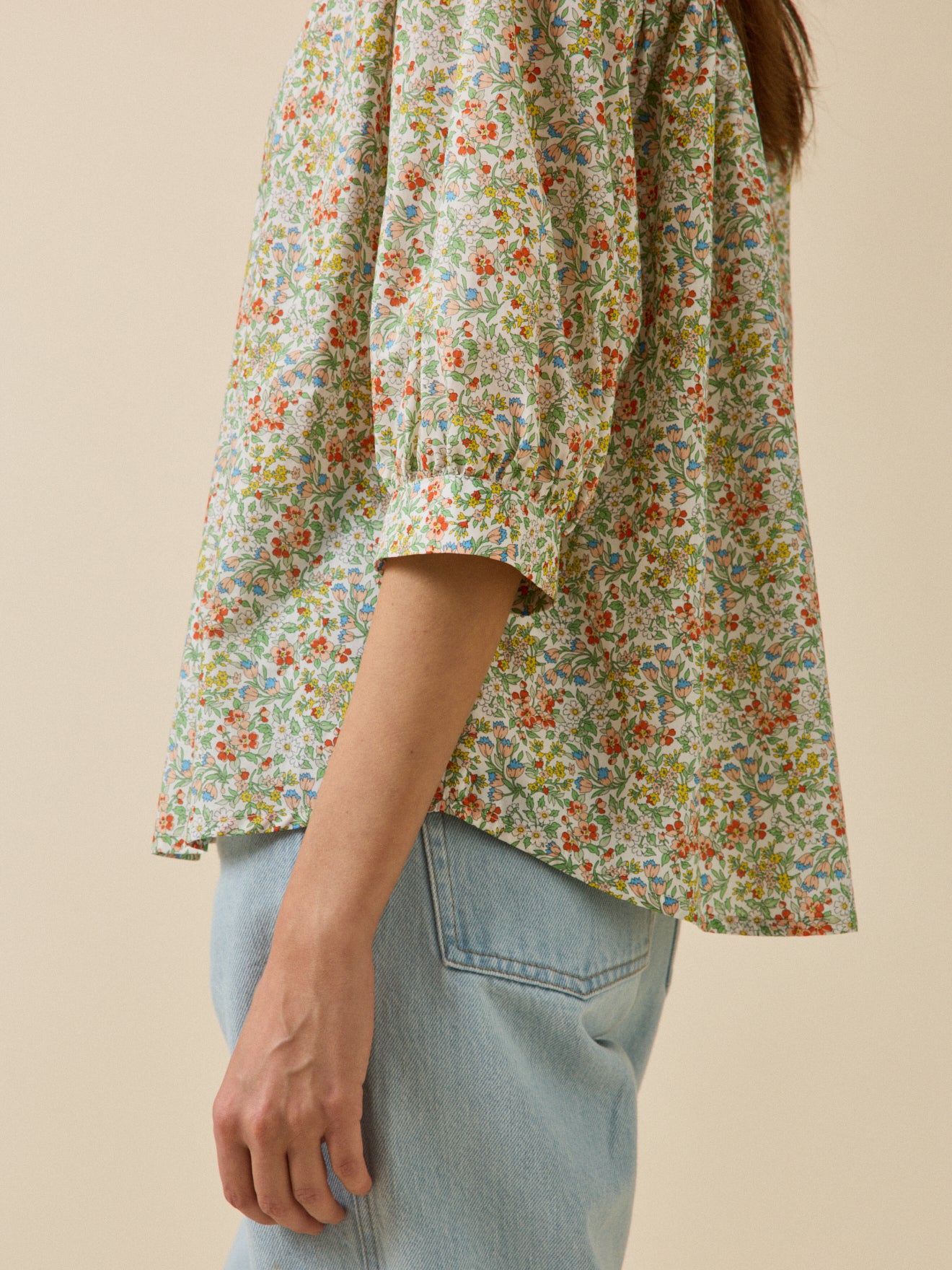 Blouse col volanté femme tissu Liberty - Limited Collection