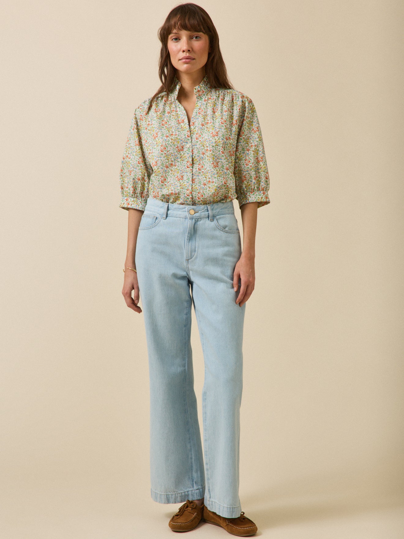 Blouse col volanté femme tissu Liberty - Limited Collection