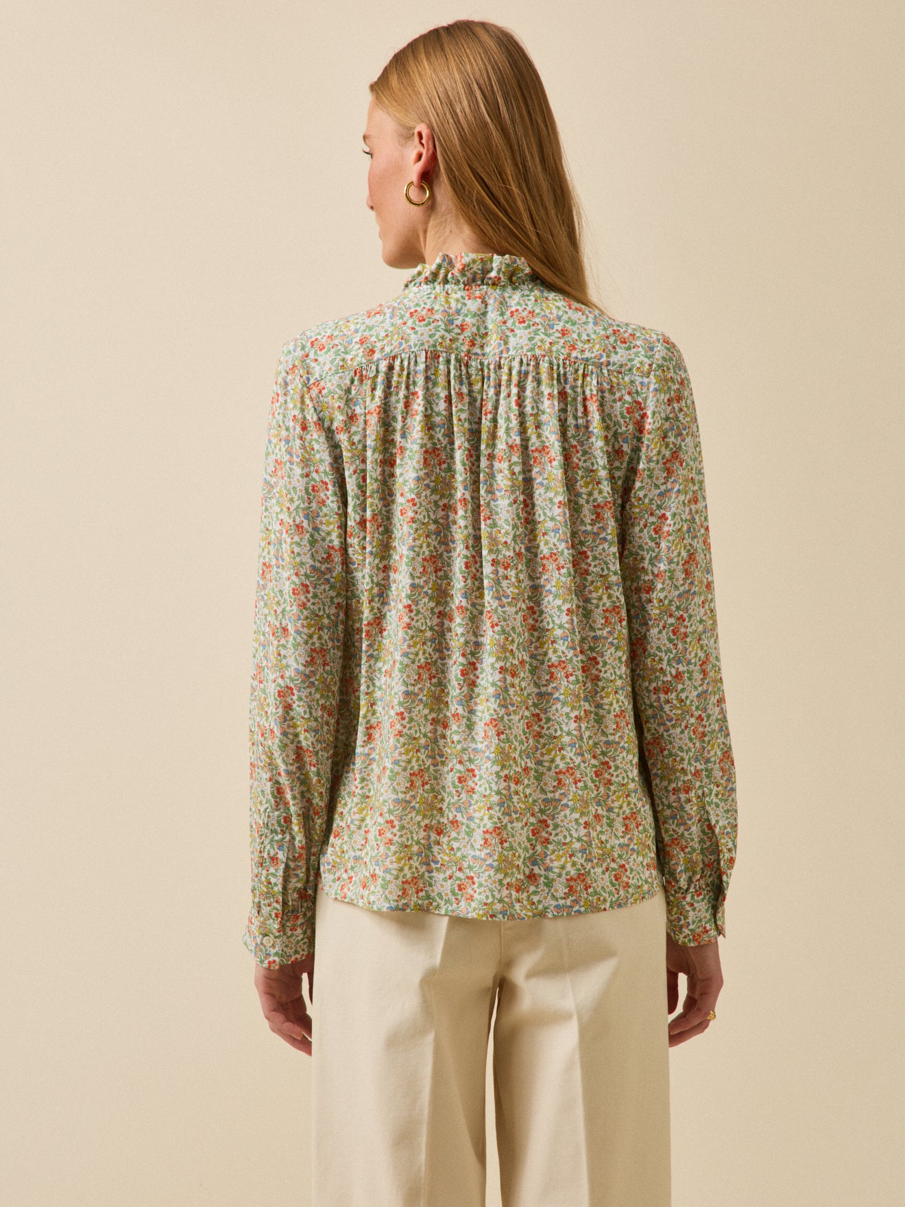 Blouse col volanté femme tissu Liberty - Limited Collection