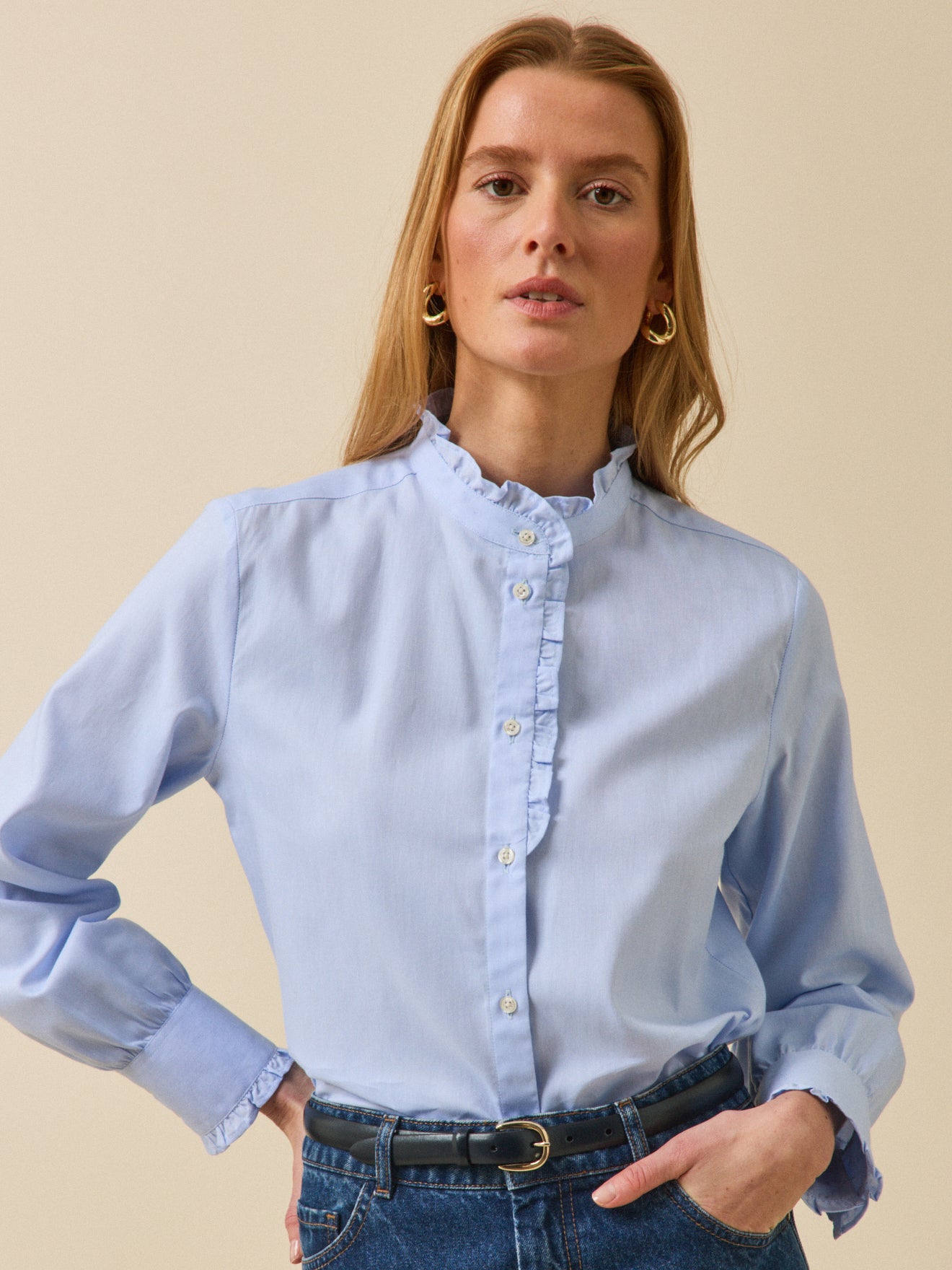 Chemise tissu Oxford coton biologique femme Emilie