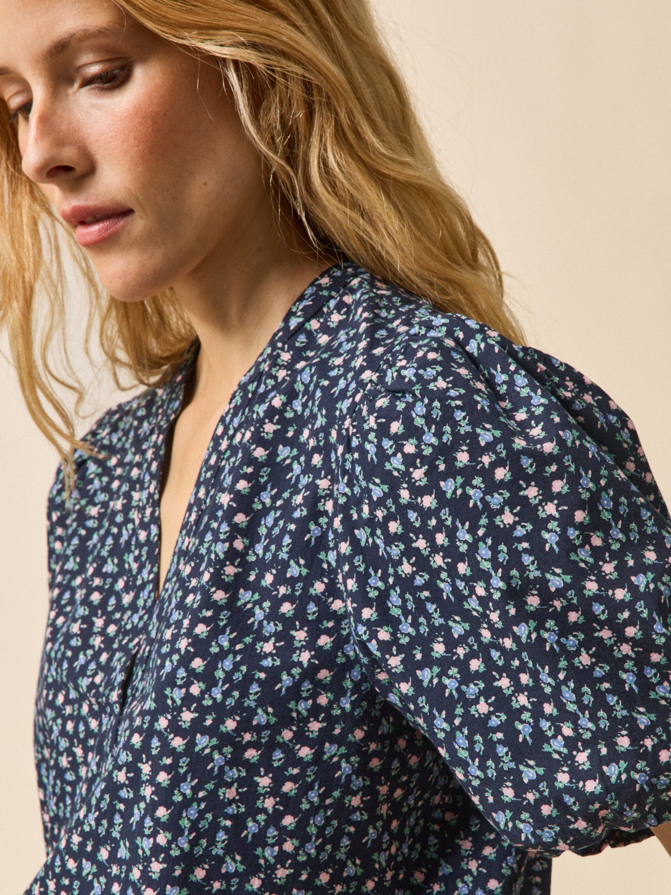 Top femme imprimé Mini Roses