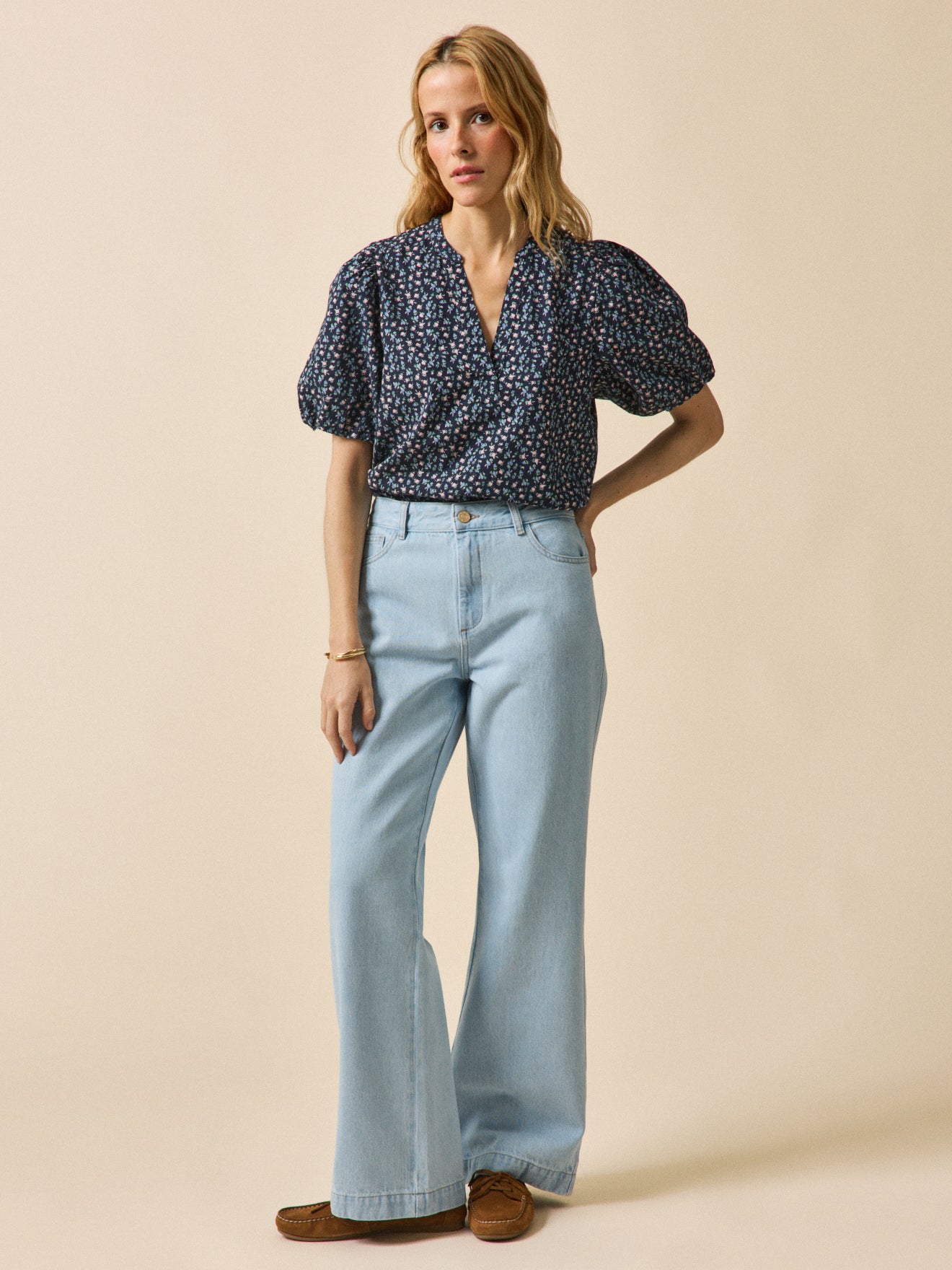 Top femme imprimé Mini Roses