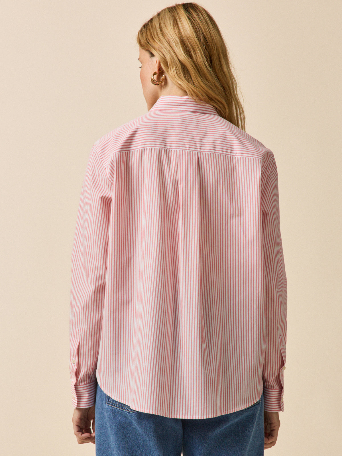 Rayée Chemise rayée - Coupe Gaby rayure rose - Cyrillus FR