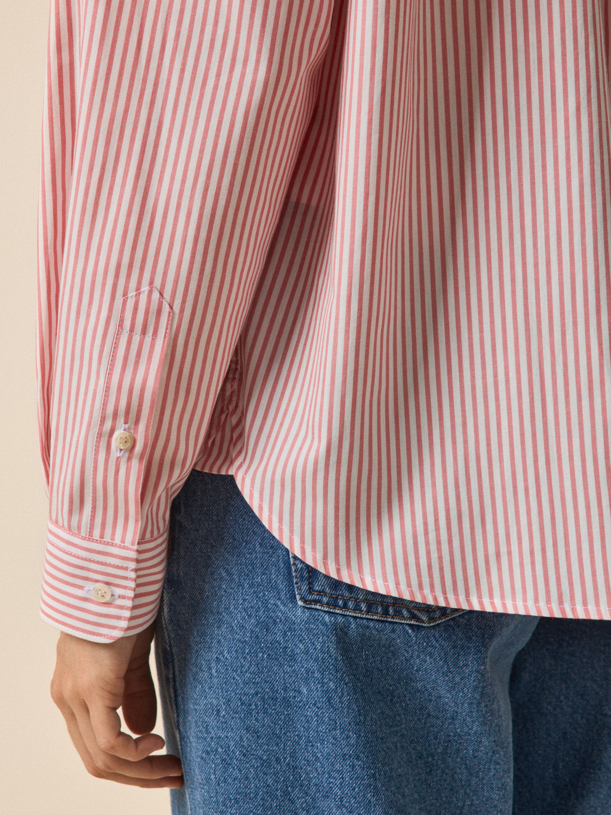 Rayée Chemise rayée - Coupe Gaby rayure rose - Cyrillus FR