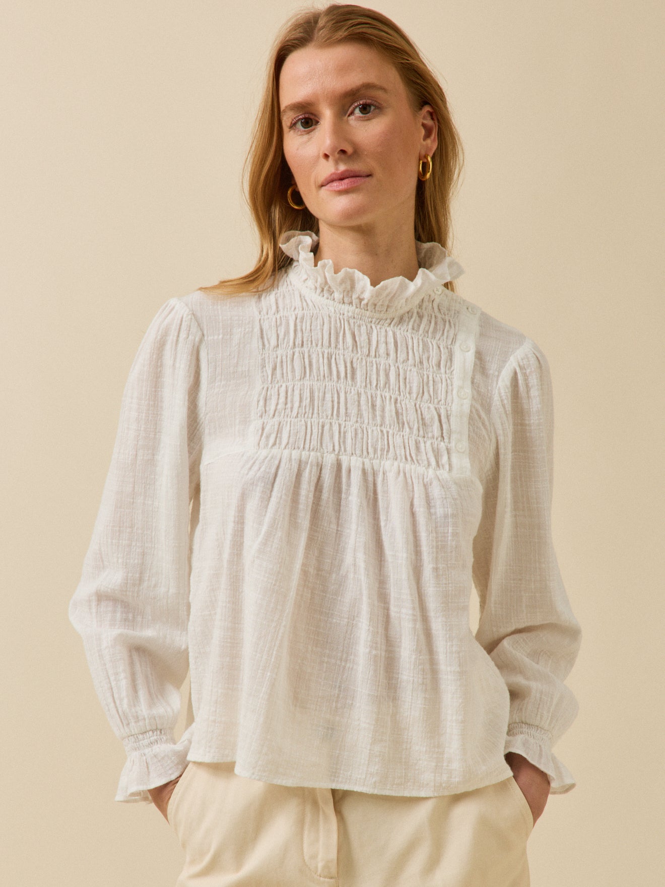 Blouse crépon femme