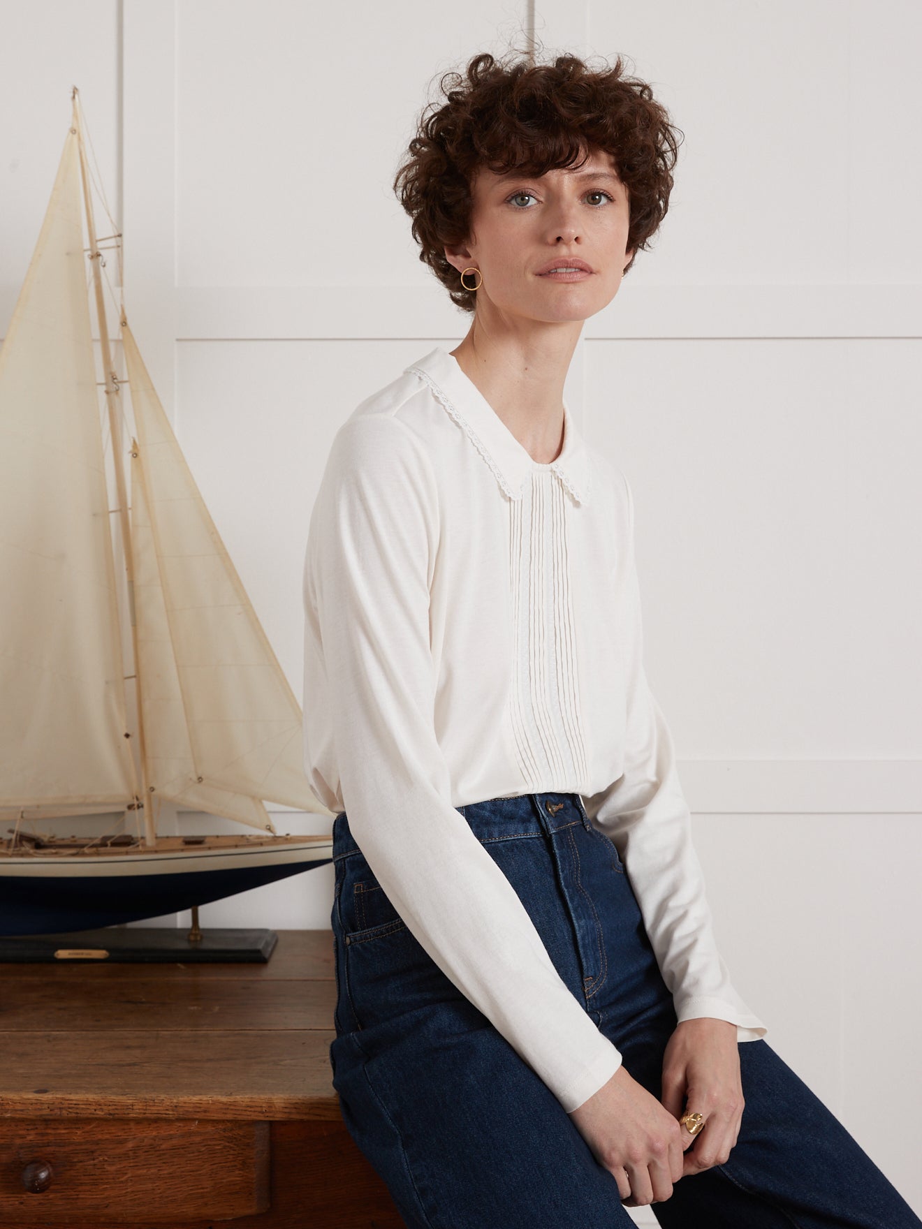Tee-shirt Cyrillus neuf, modèle Cérémonie, taille S Coton ref.52475 Tee-shirt Cyrillus neuf, modèle Cérémonie, taille S Coton ref.52475