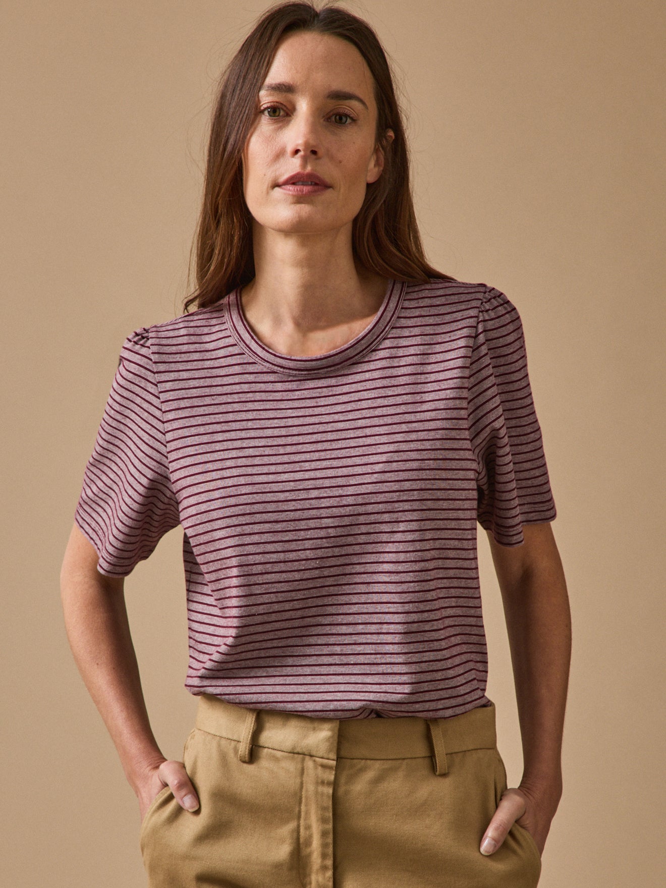 T-shirt rayé femme coton biologique