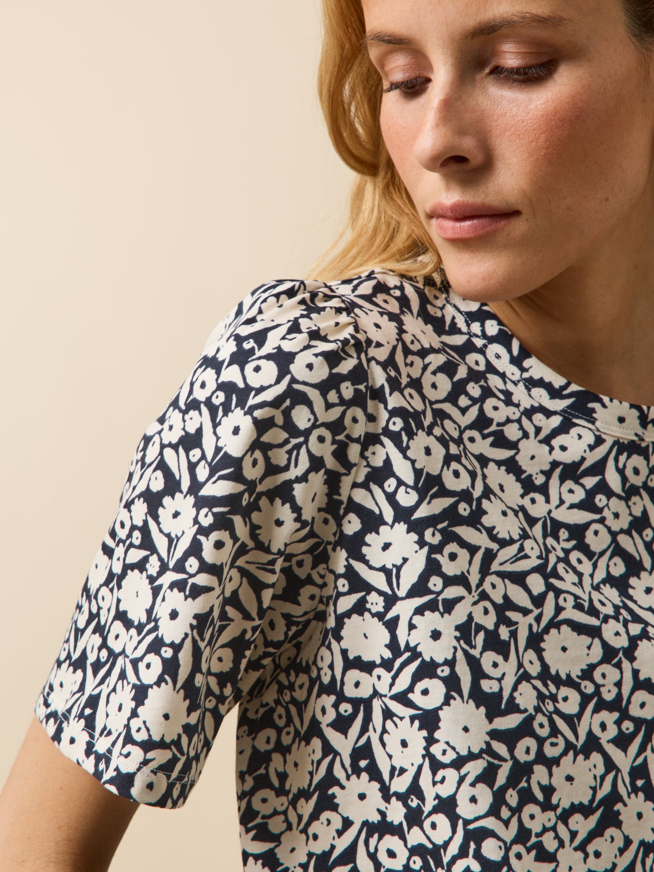 T-shirt femme coton biologique imprimé Ikat