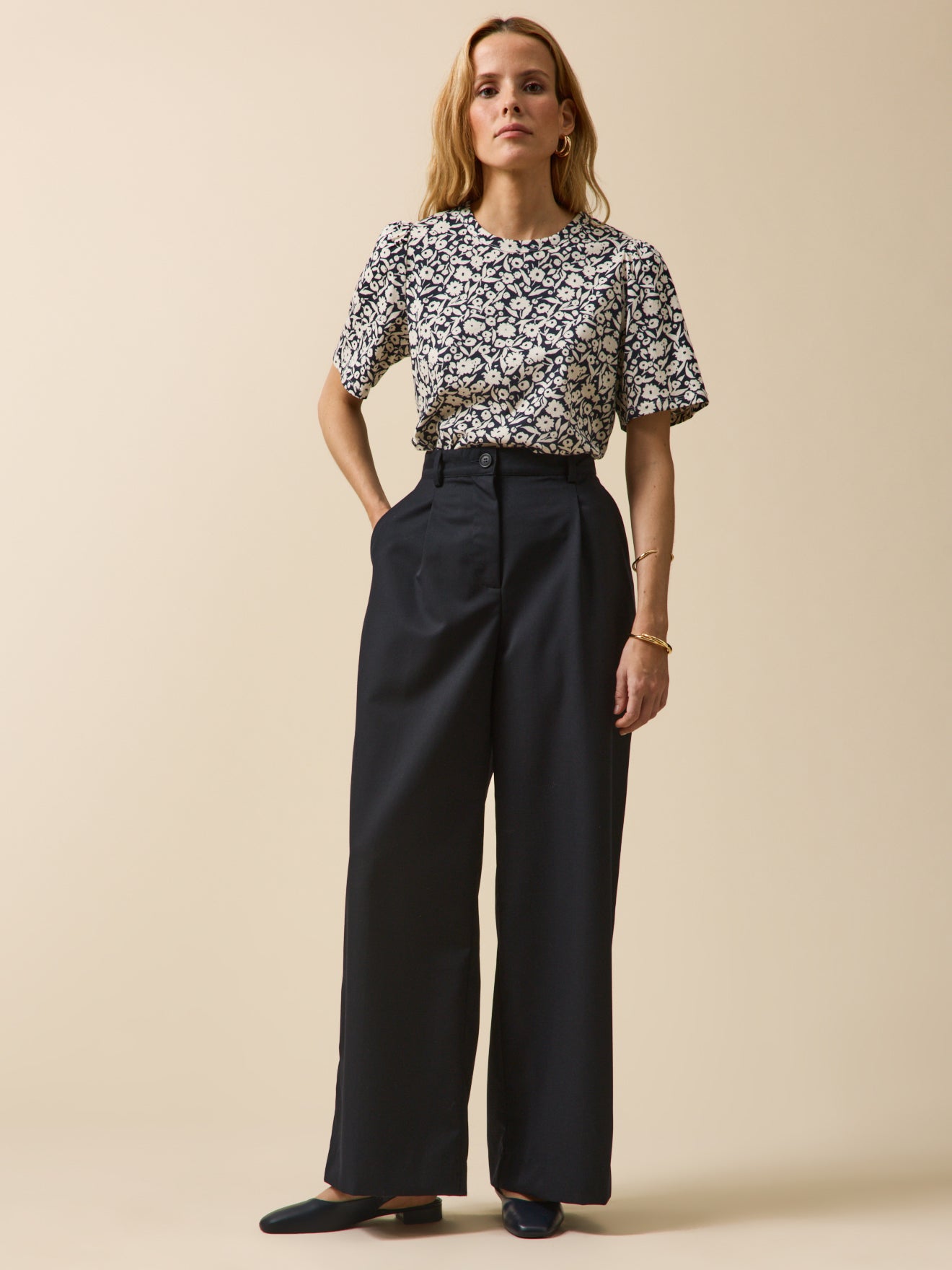 T-shirt femme coton biologique imprimé Ikat