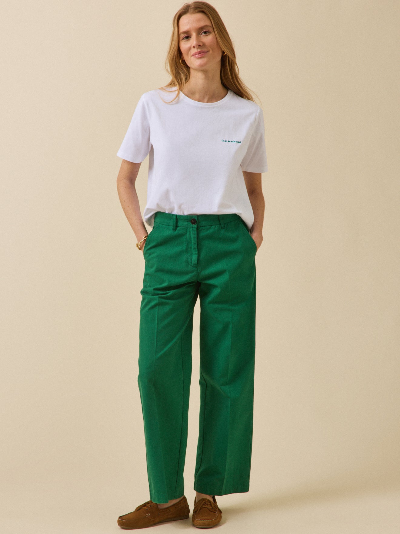 T-shirt brodé femme coton biologique