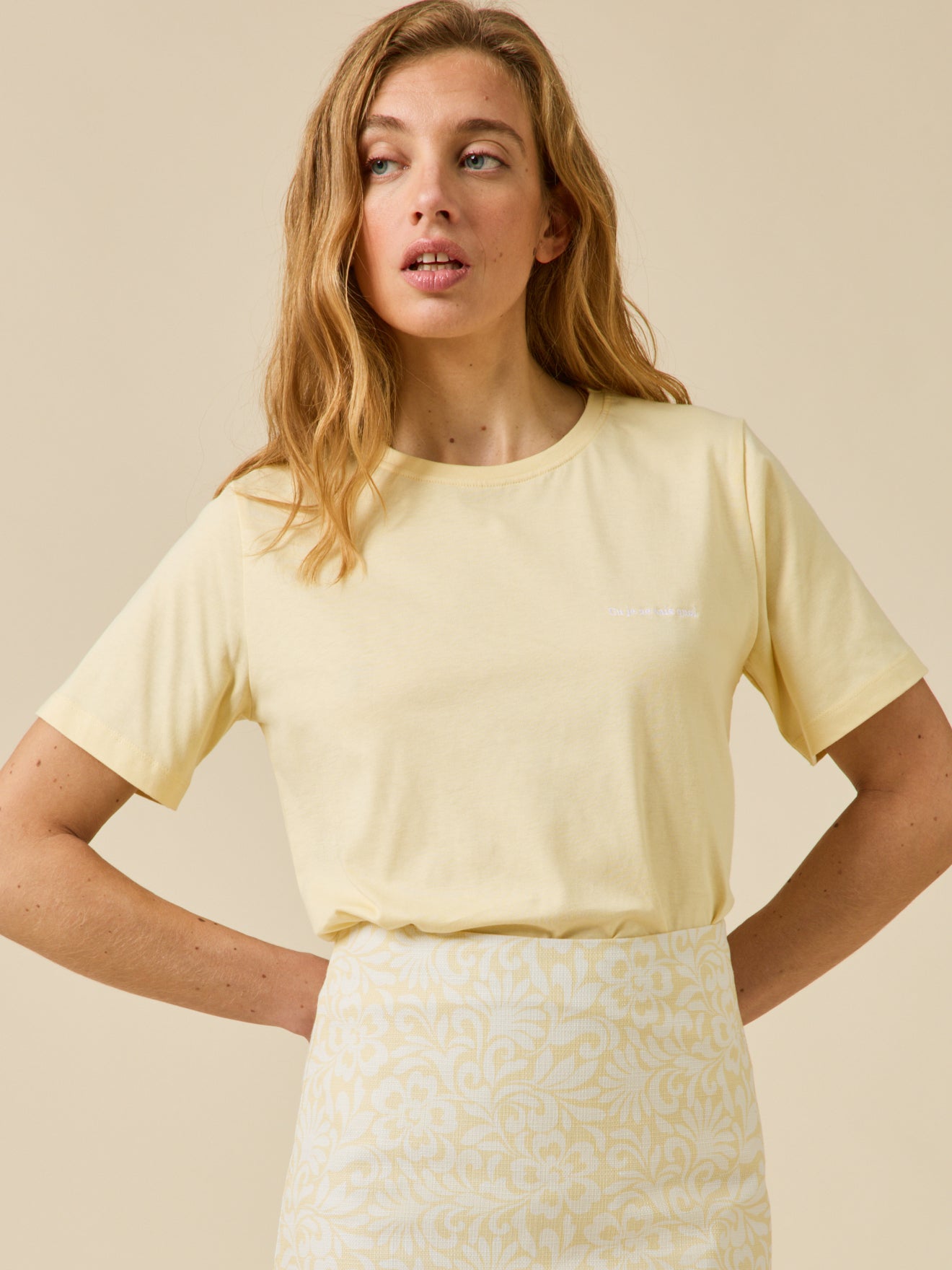T-shirt brodé femme coton biologique