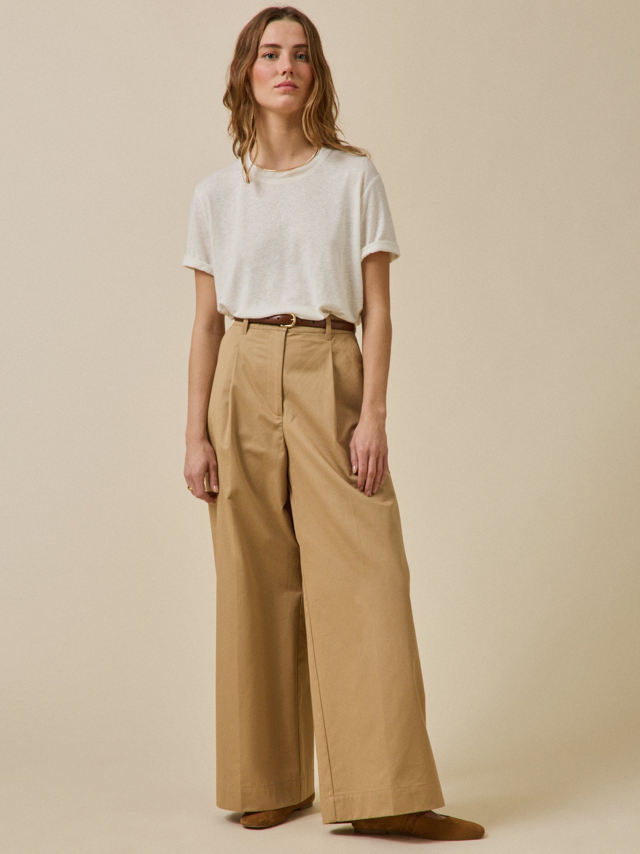 T-shirt lin et viscose femme