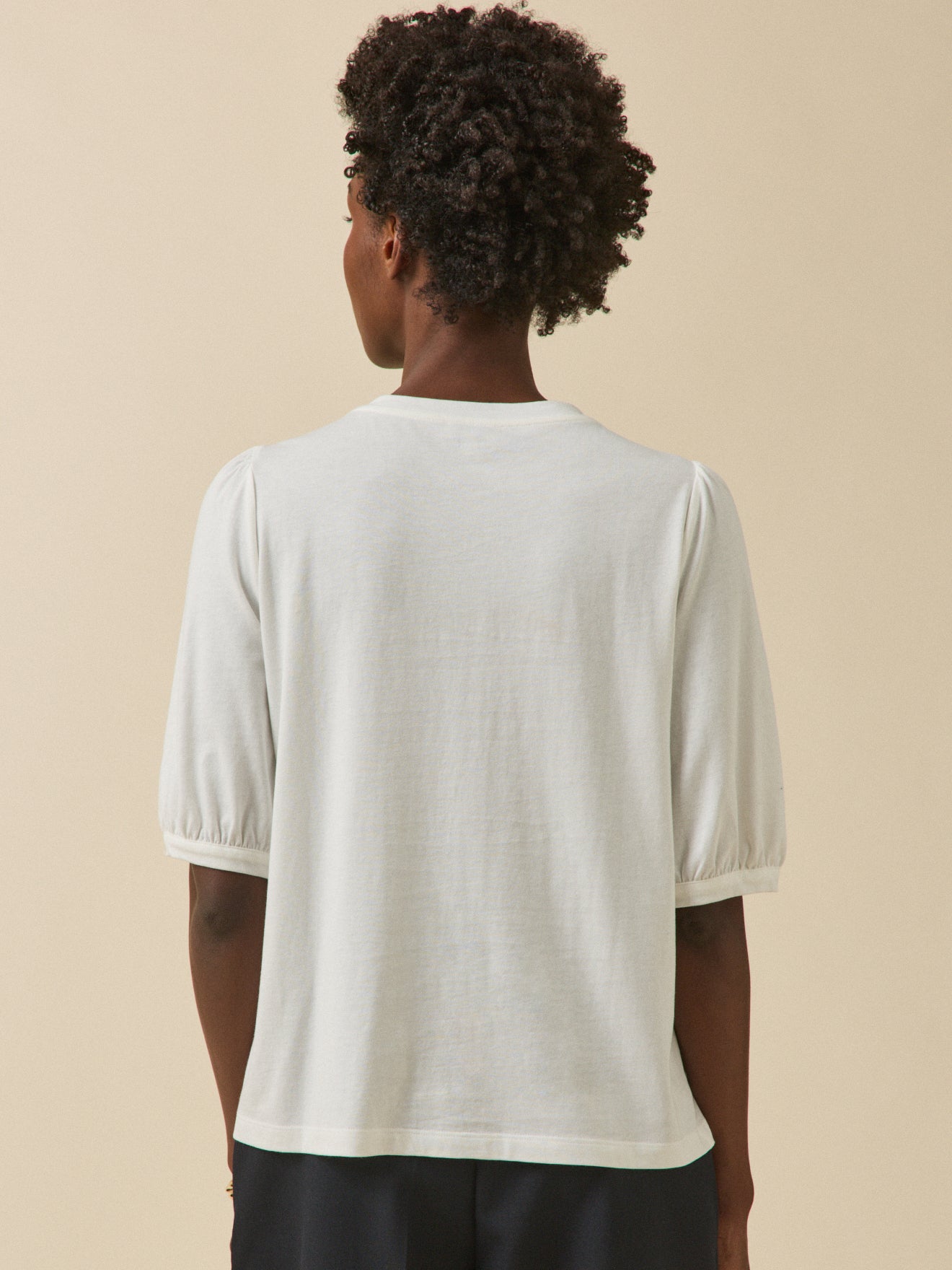 T-shirt brodé femme modal et coton biologique