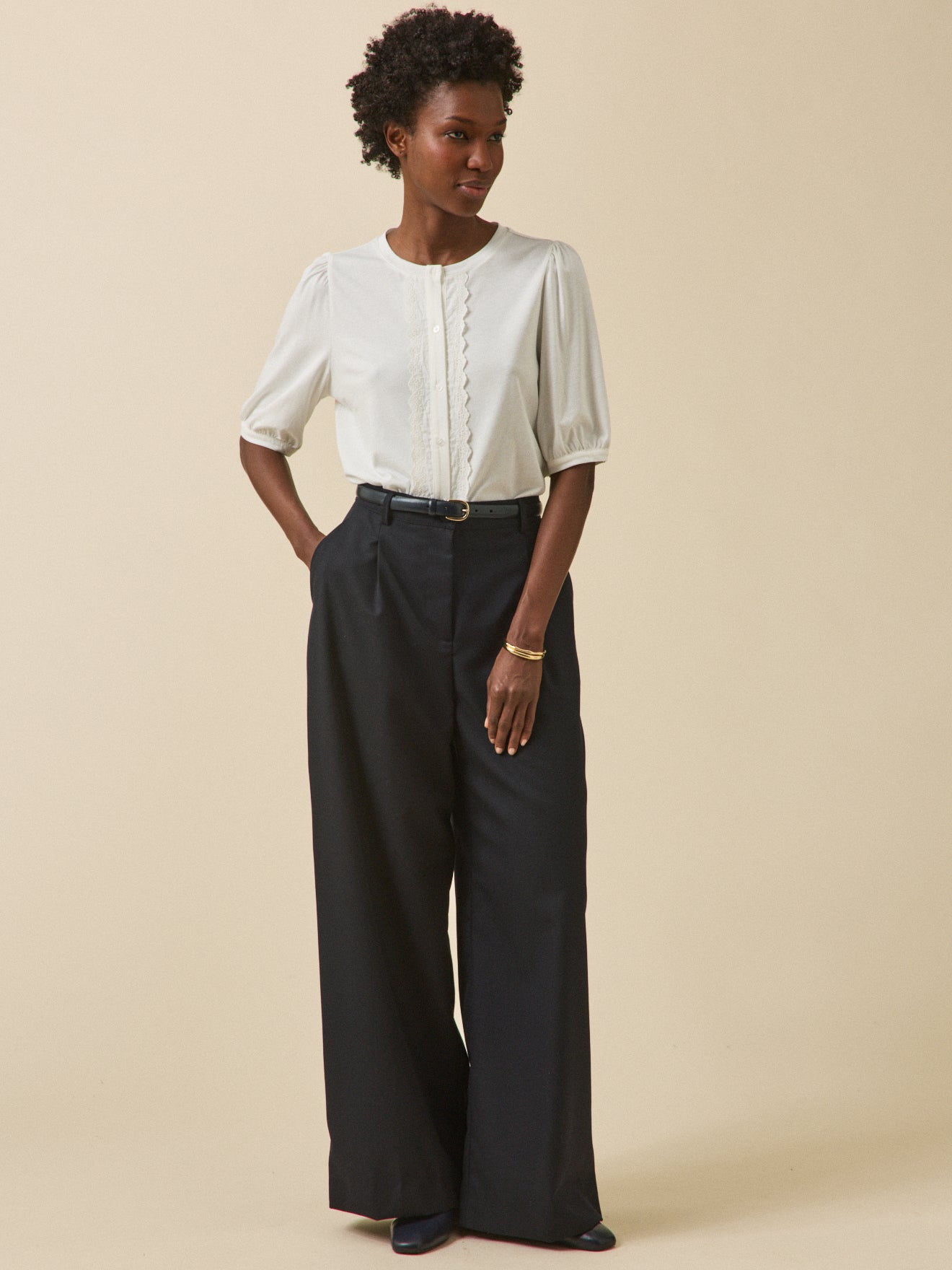 T-shirt brodé femme modal et coton biologique