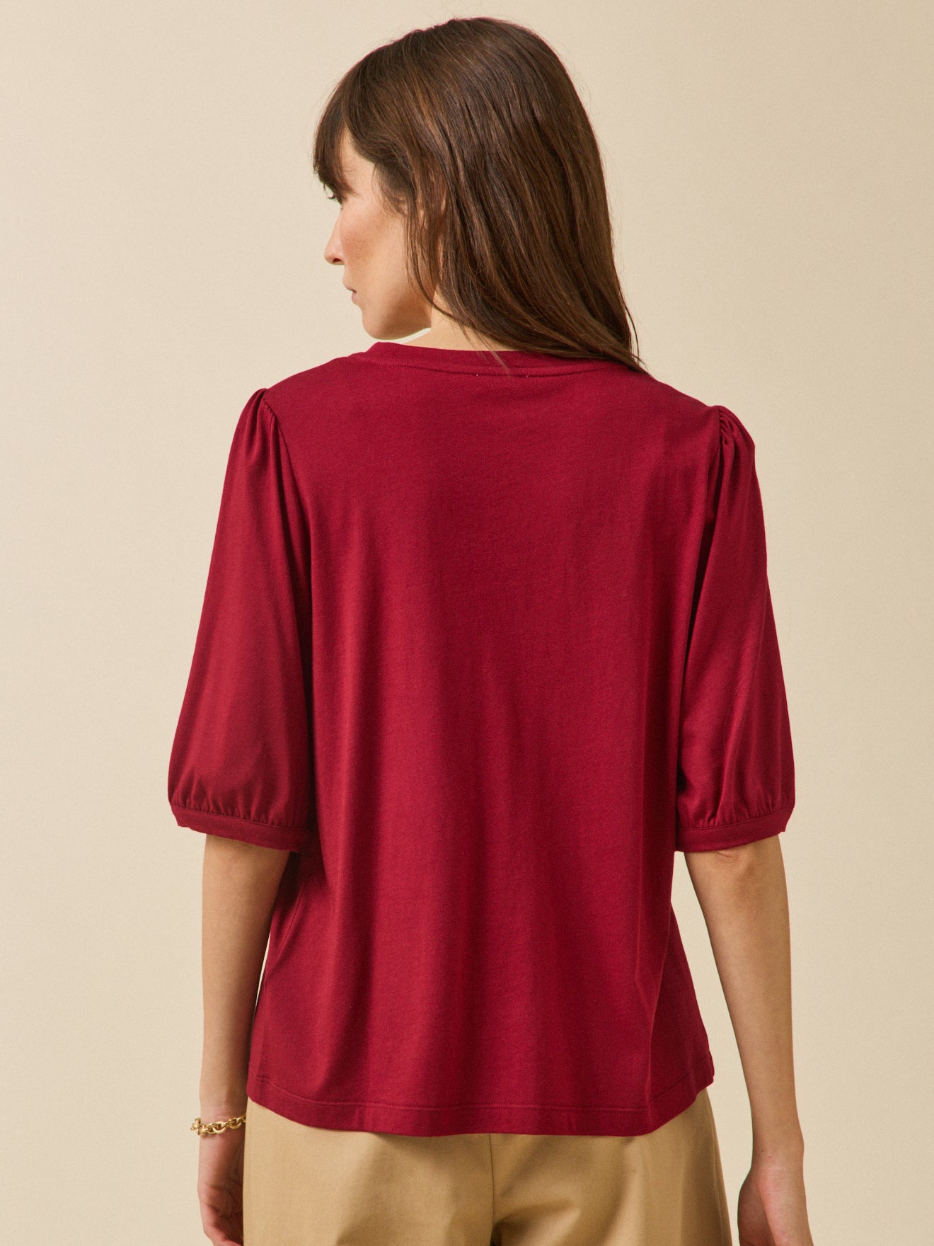 T-shirt brodé femme modal et coton biologique