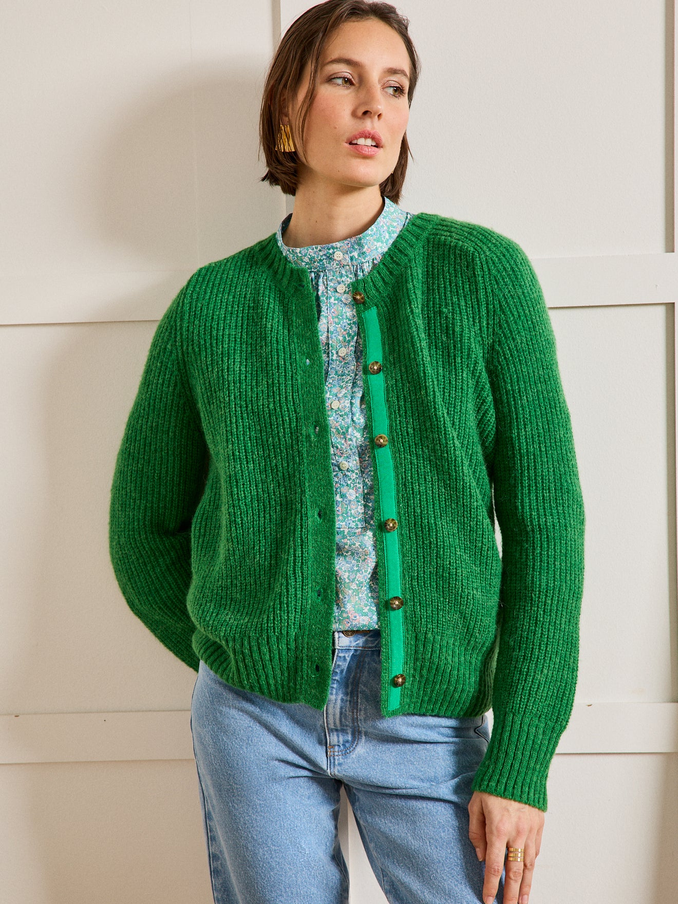 Cardigan femme avec laine, alpaga et mohair