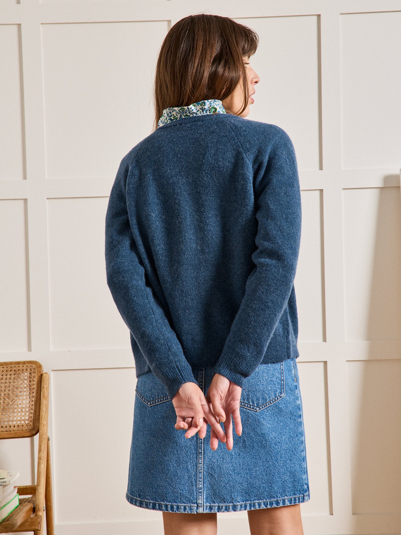 Cardigan mousseux femme mélange laine mérinos