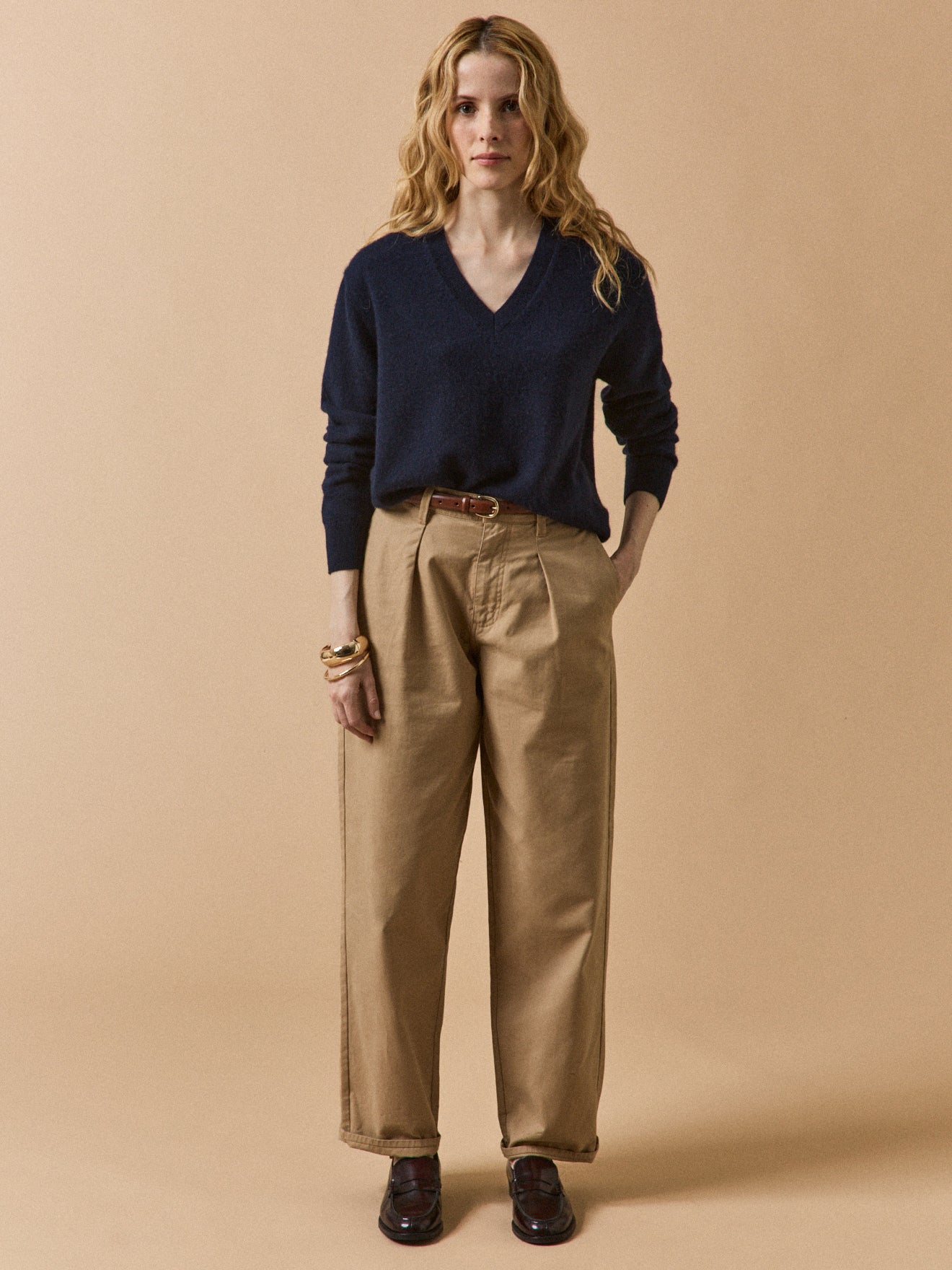 Pull col V femme - Collection Cachemire