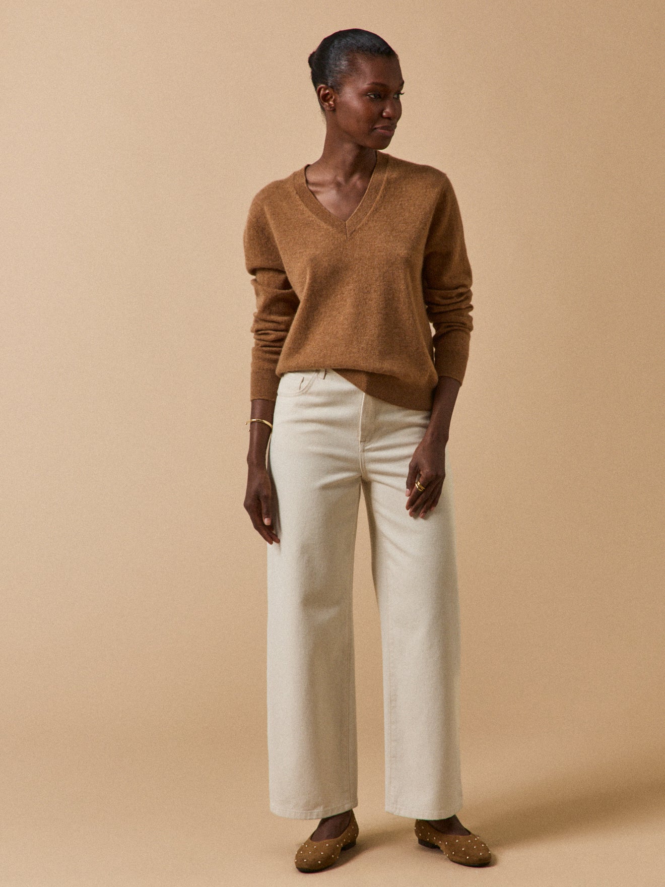 Pull col V femme - Collection Cachemire