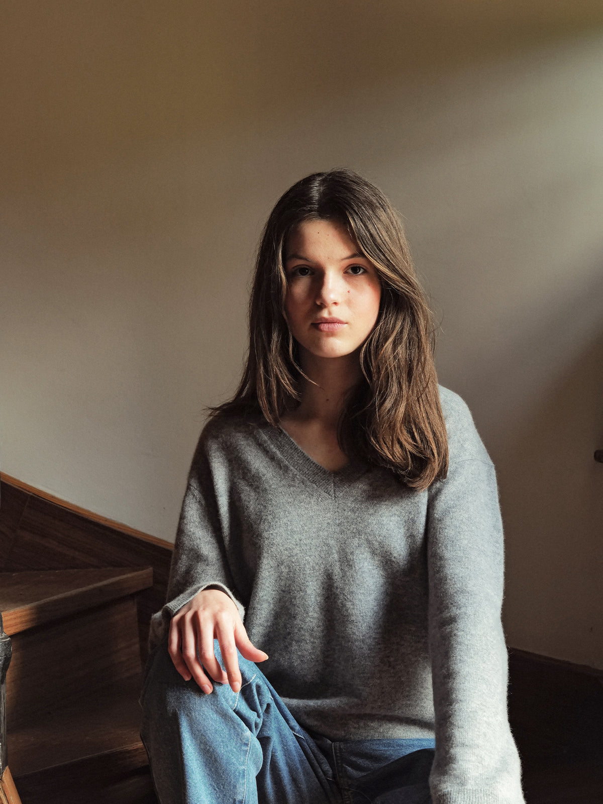 Pull col V femme - Collection Cachemire