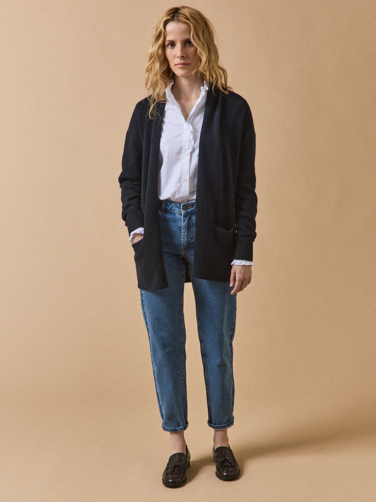 Gilet à pans femme laine et cachemire