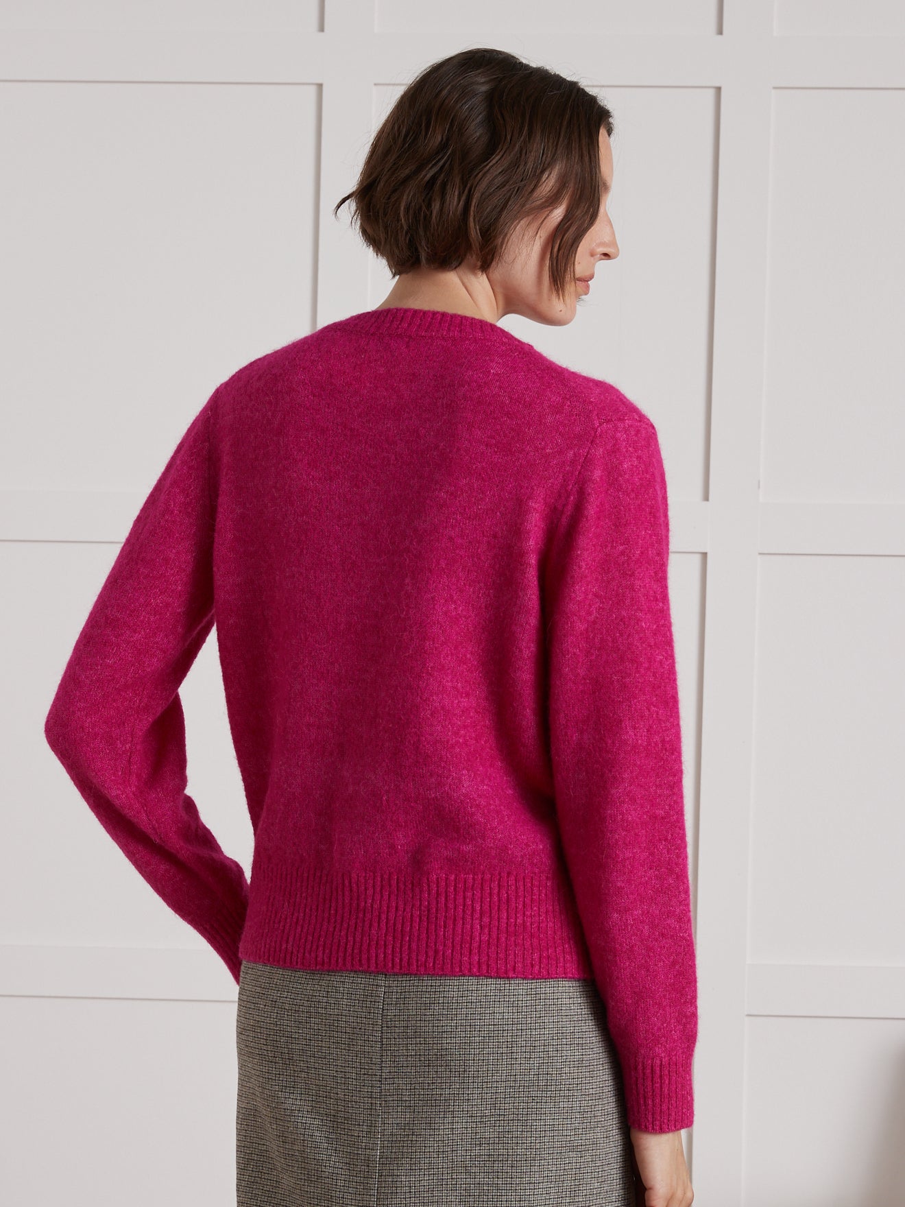 Cardigan avec laine et alpaga femme