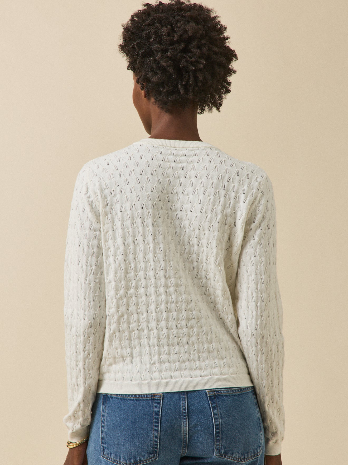 Gilet maille pointelle femme