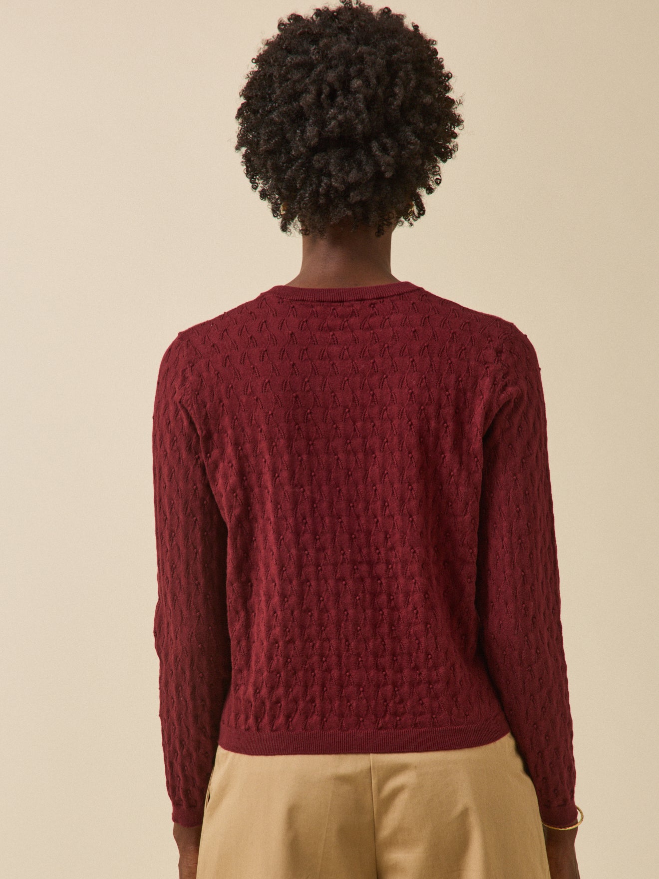 Gilet maille pointelle femme