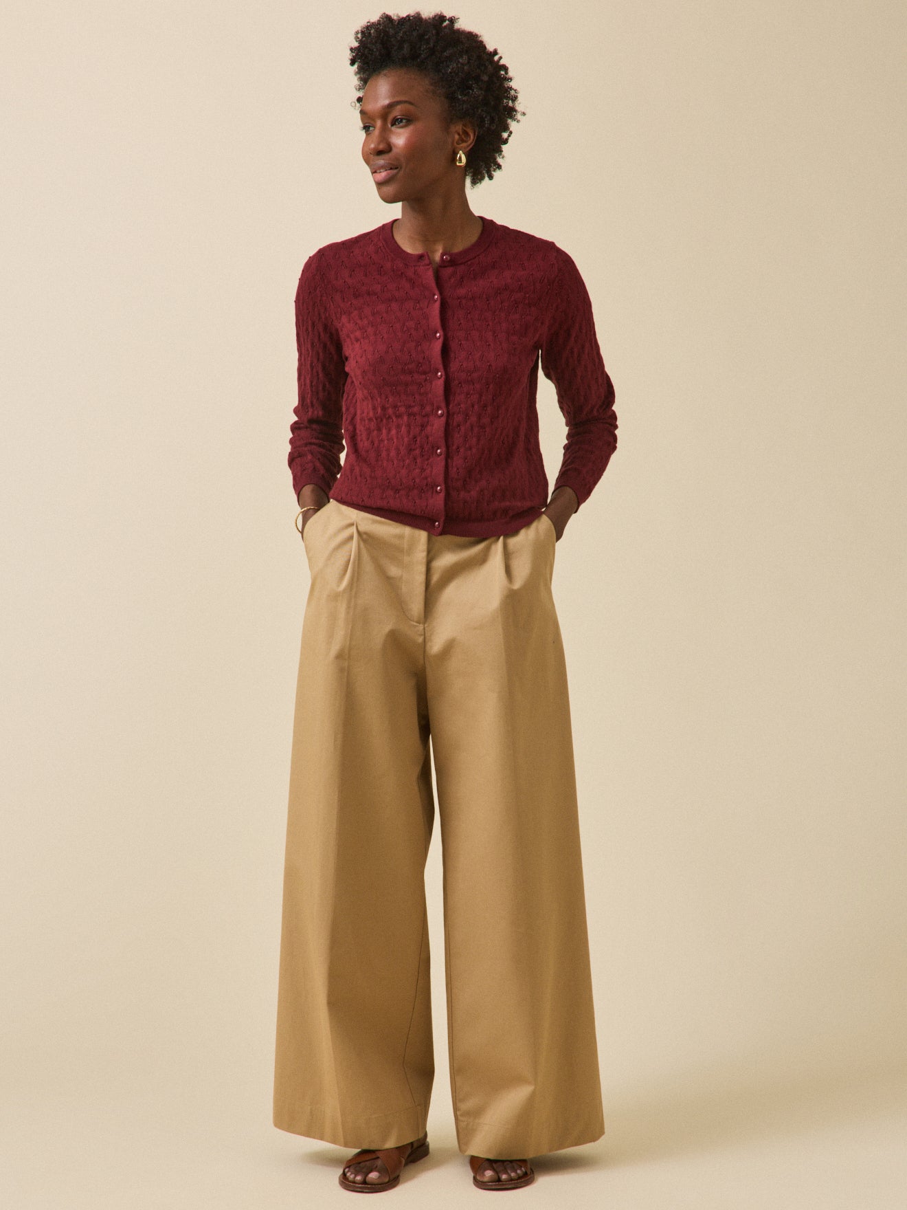 Gilet maille pointelle femme