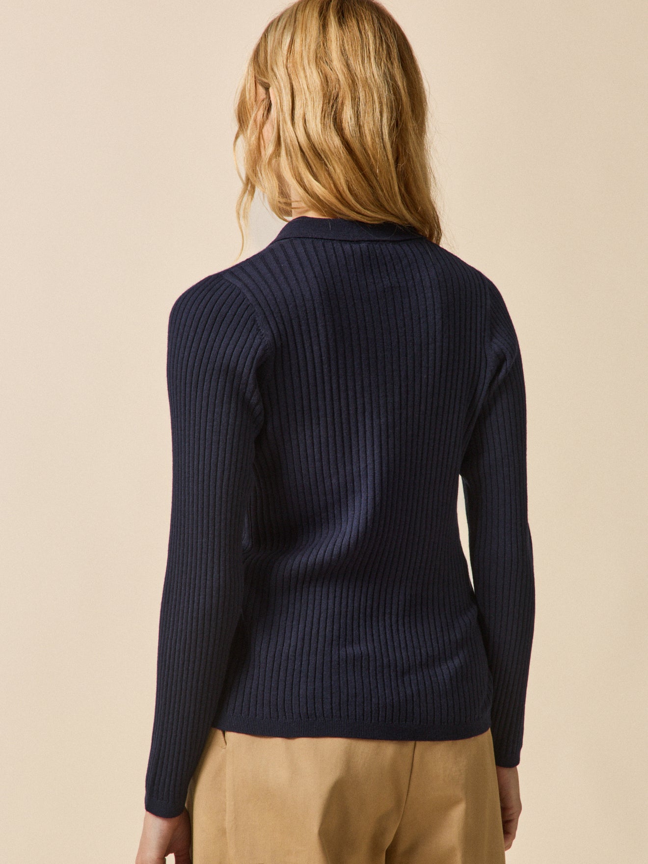 Pull col polo femme laine RWS*