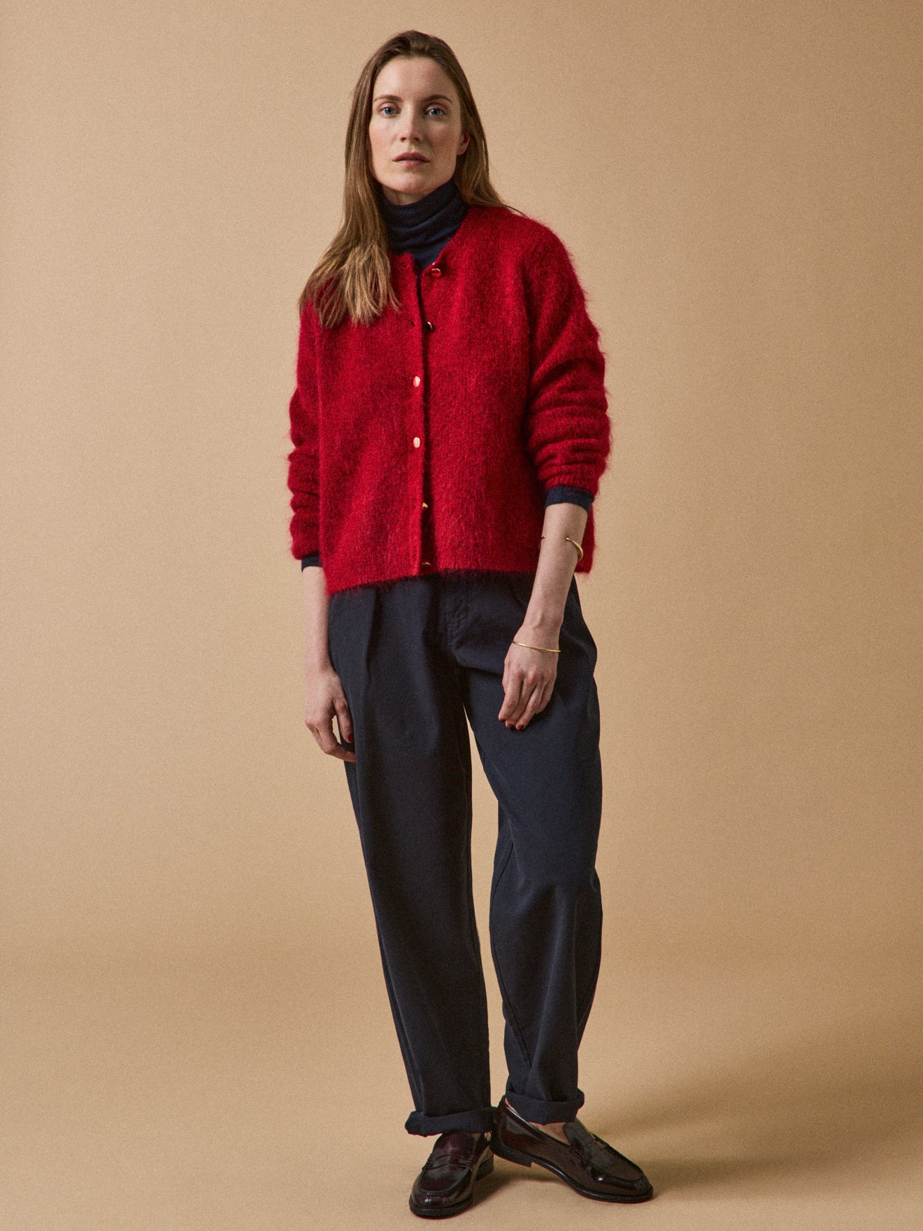 Gilet femme avec laine et mohair