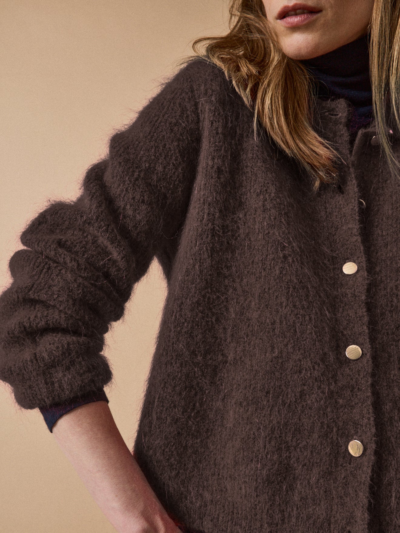 Gilet femme avec laine et mohair