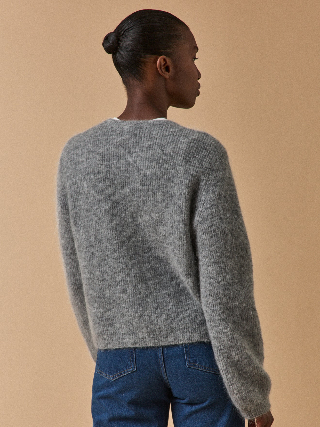 Gilet femme avec laine et mohair