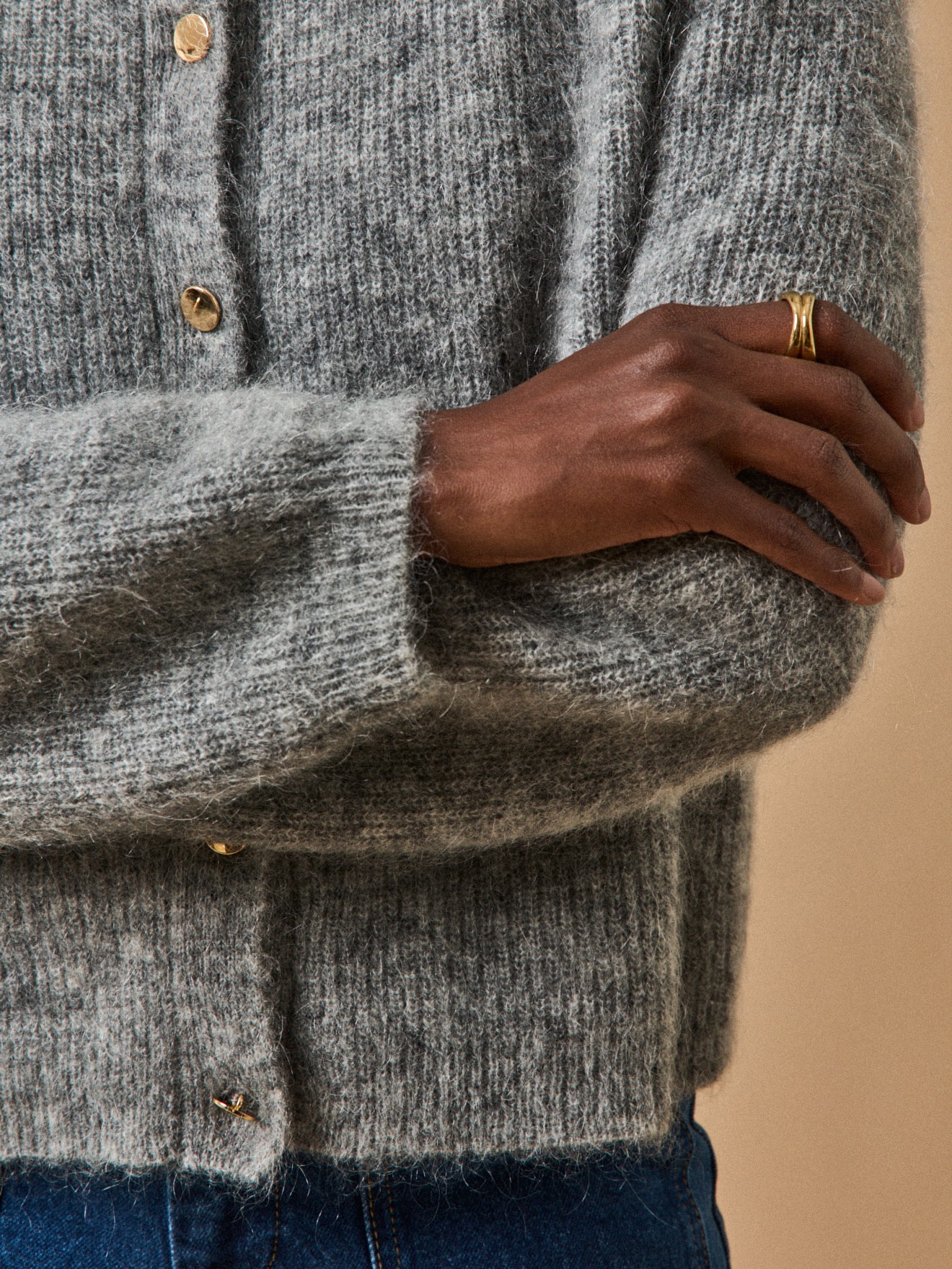 Gilet femme avec laine et mohair